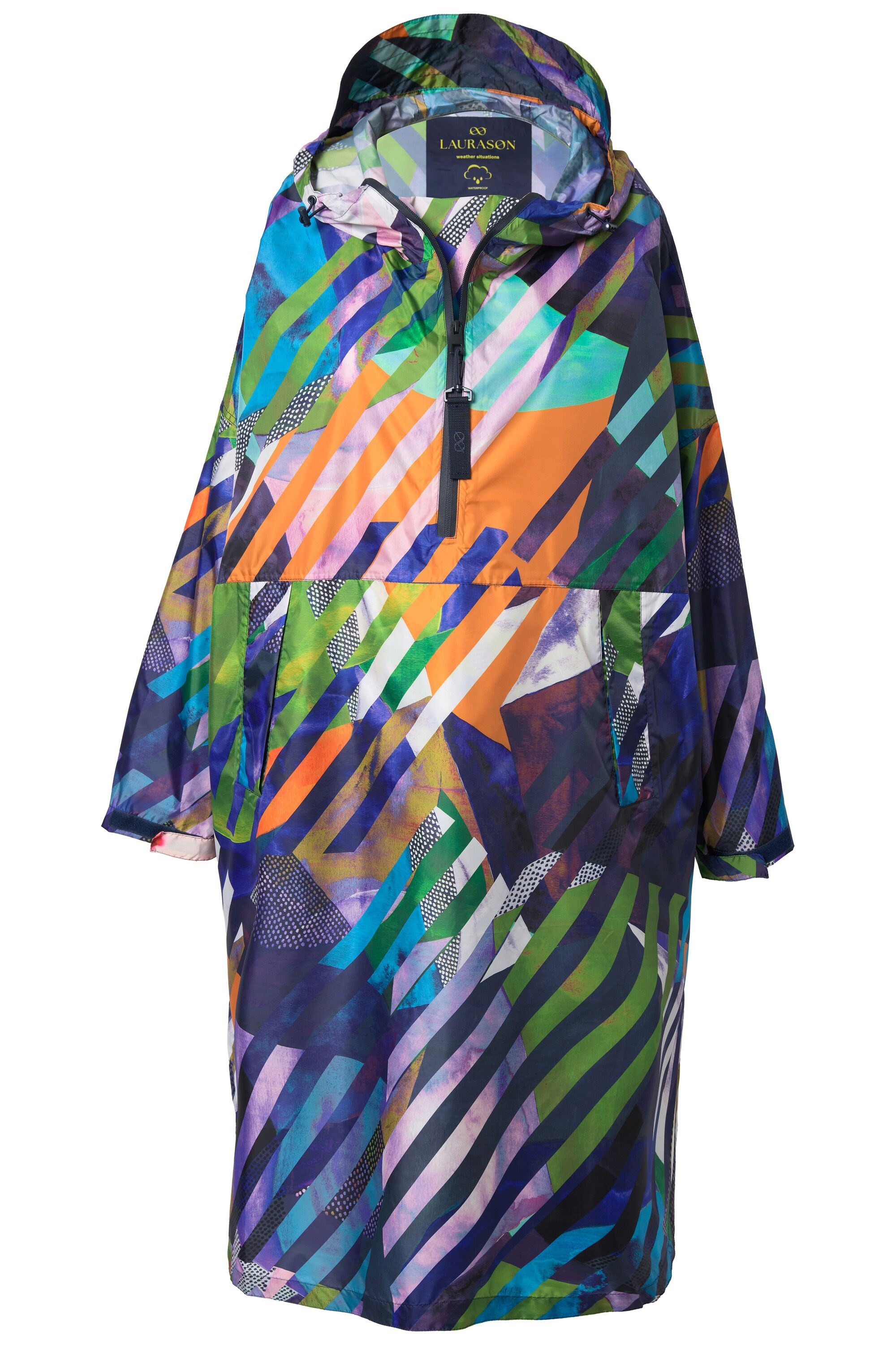 Laurasøn Funktionsjacke Funktions-Regencape Unisex Print Kapuze