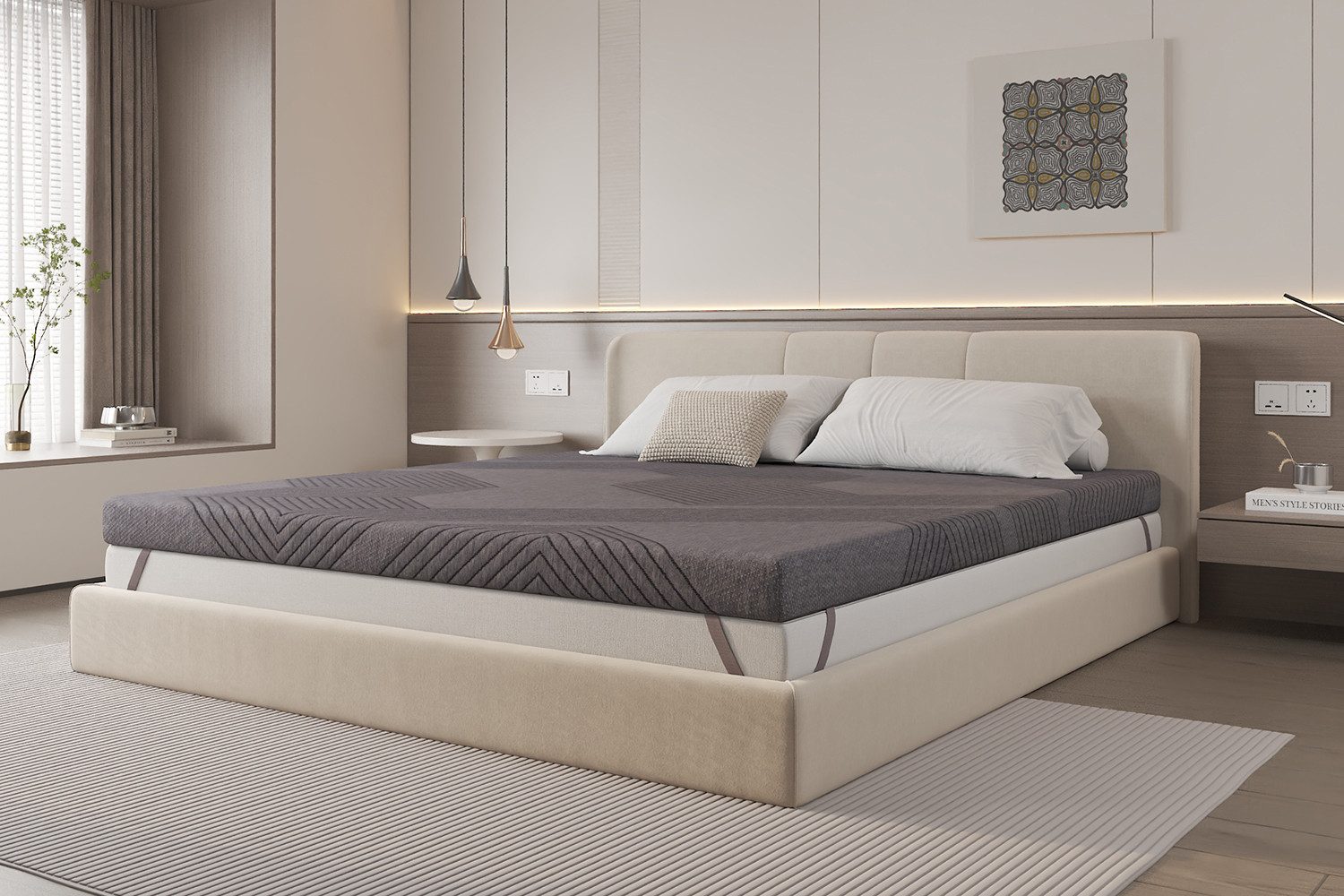 CHICASA, Topper 90x200cm, matratzen topper 180x200 cm, Gel Topper, 8 cm hoch