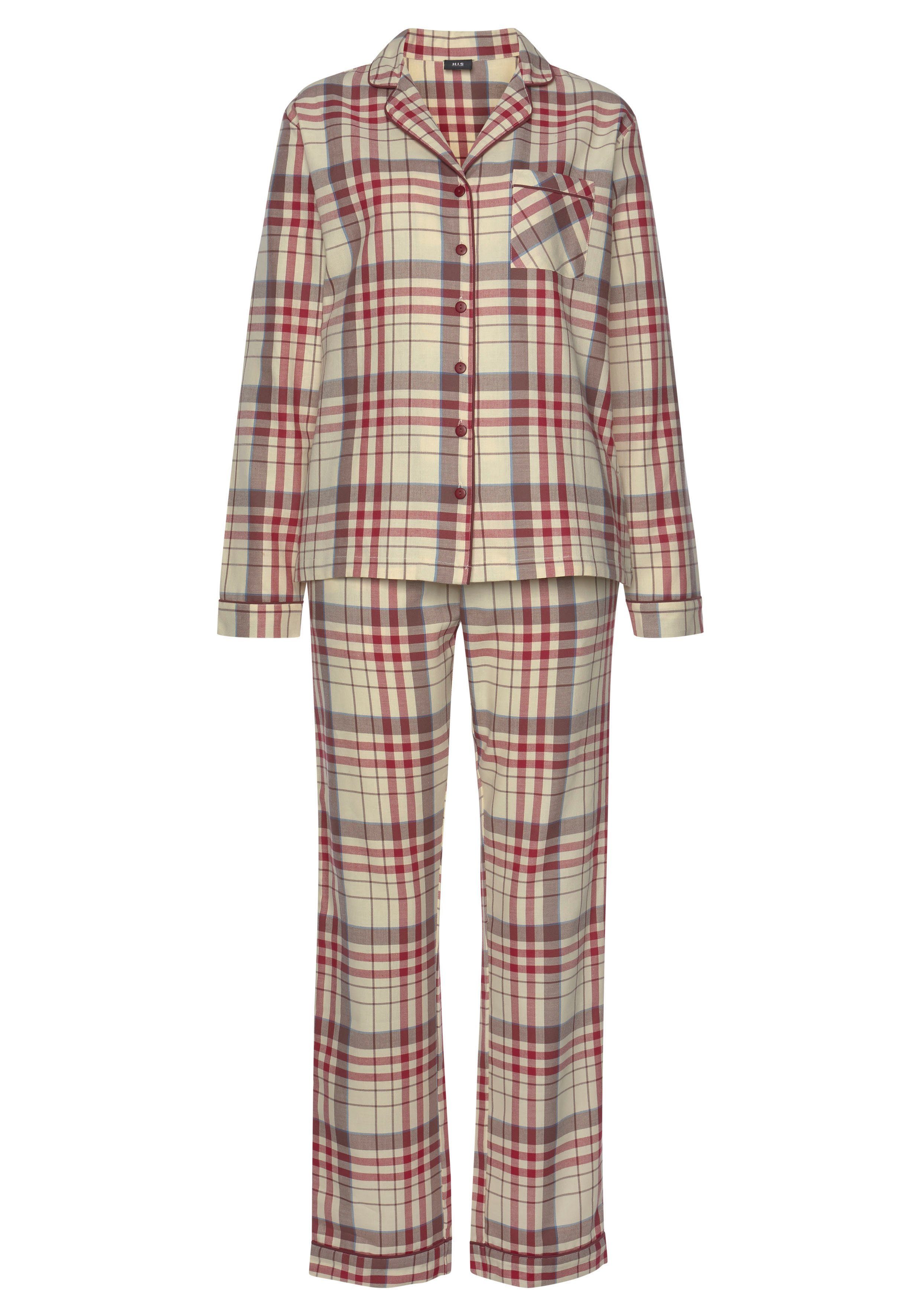 H.I.S Pyjama (Set, 2 tlg) aus Flanell mit Allover-Karomuster. € 34,99