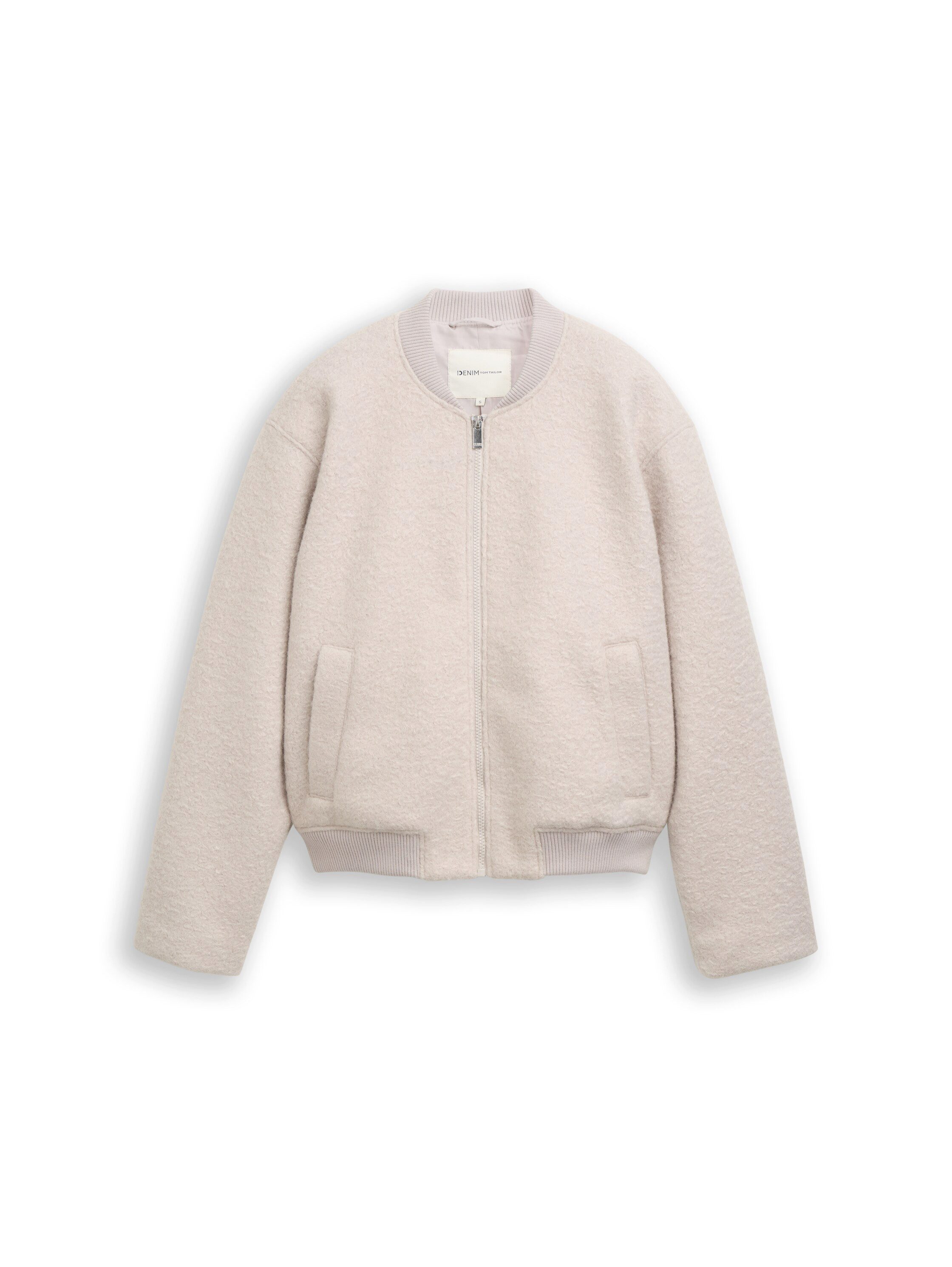 TOM TAILOR Denim Cabanjacke mit weichem Teddyfell-Fleece