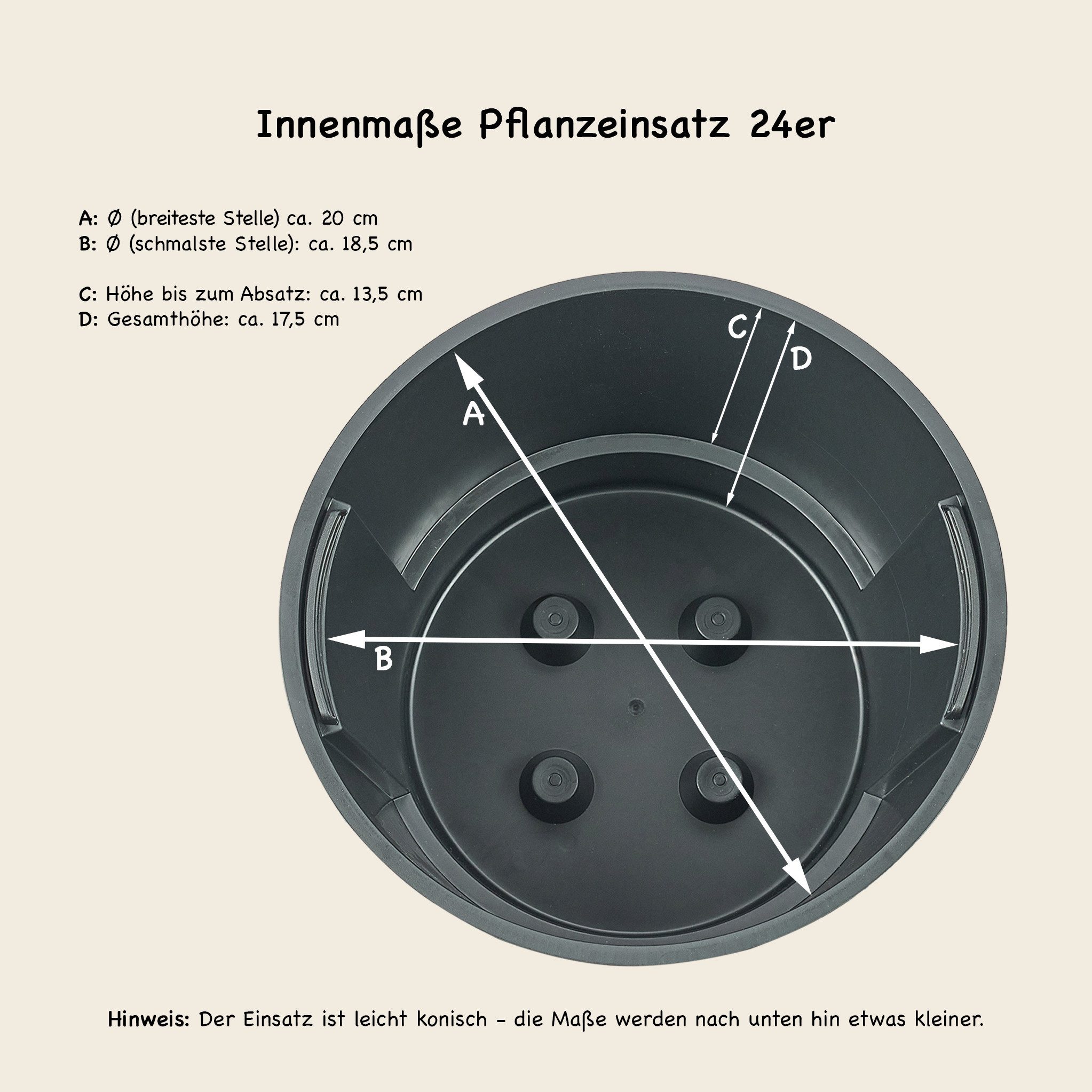 VidaAtHome.de Blumentopf Design-Pflanzgefäß ALVY ø 24er, günstig online kaufen