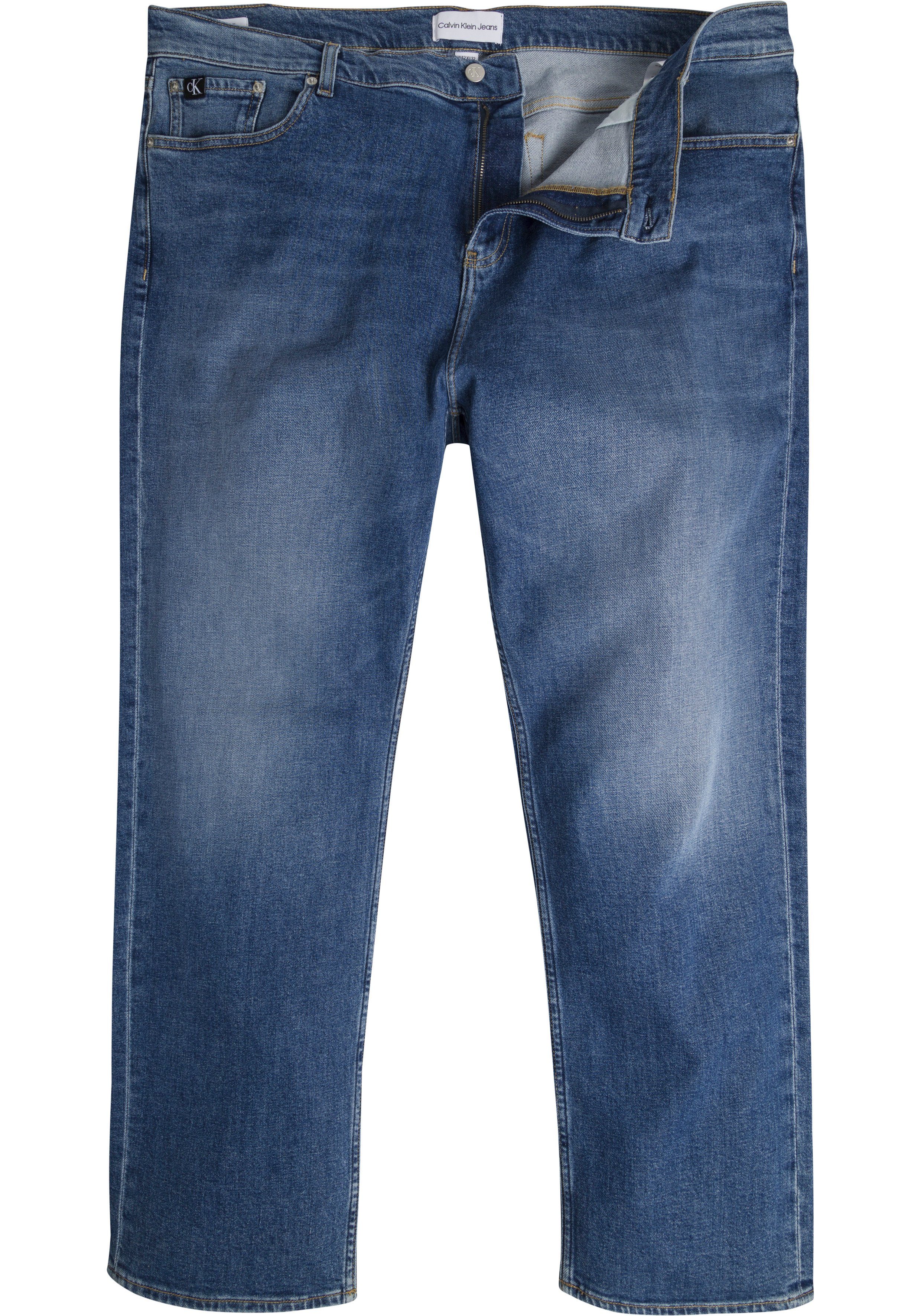 REGULAR Calvin Plus Calvin blue Knopf Jeans Jeans mit TAPER Klein PLUS Tapered-fit-Jeans dark Klein