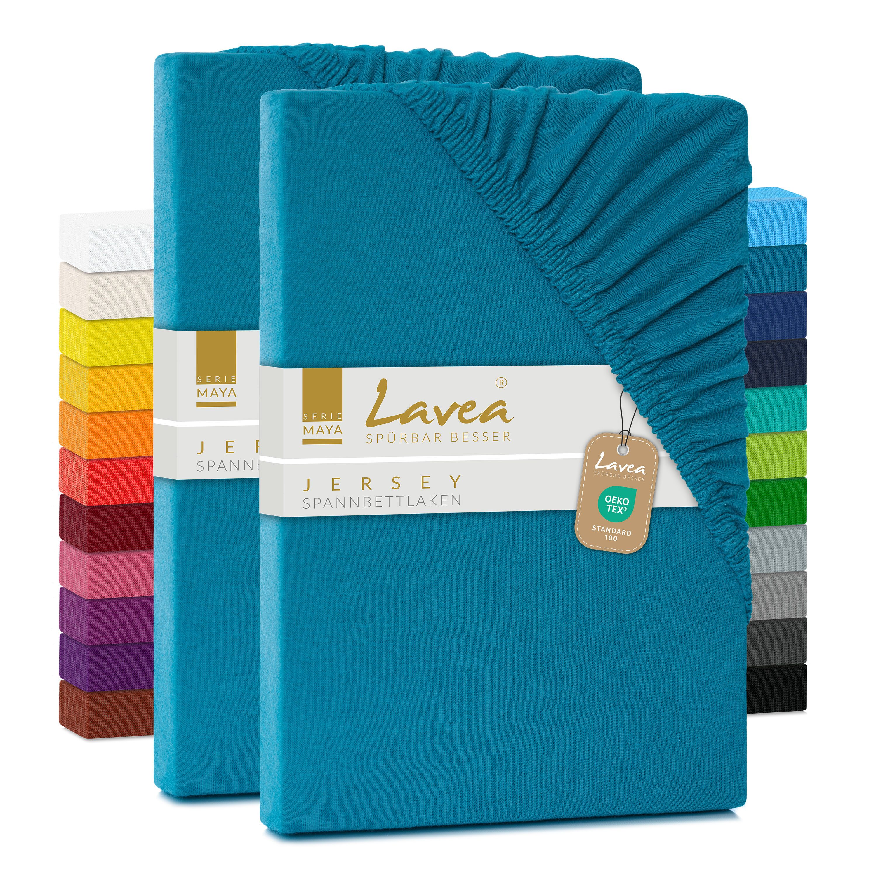 Lavea Spannbettlaken Maya, in Gr. 60x140, 90x200, 120x200, 140x200, 180x200 günstig online kaufen