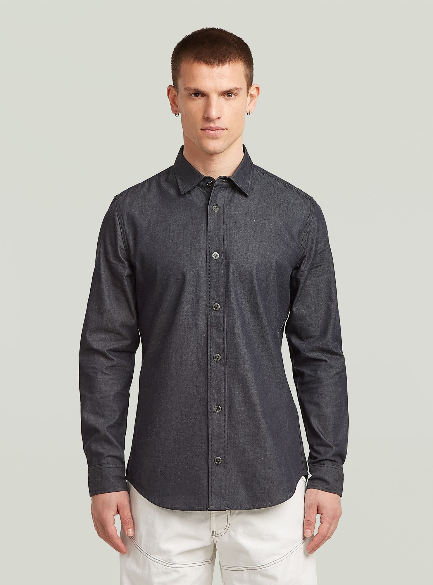Langarmshirt Clean Slim Hemd