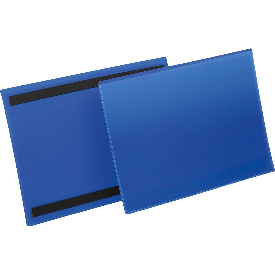 DURABLE magnetisch, König 297x210mm, Werbeanlagen Kennzeichnungstasche, blau/transparent, Zeitungsständer 50/VE