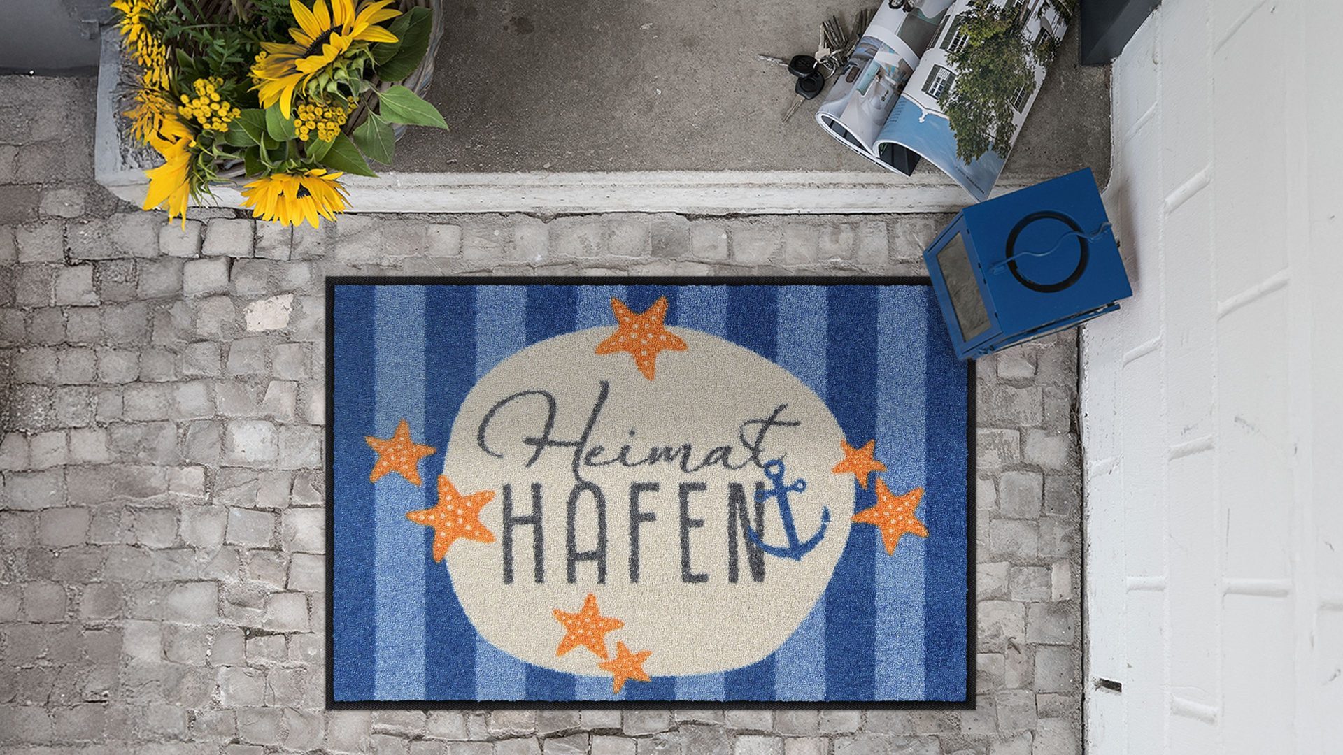 Salonloewe Fußmatte Fußmatte 50x75 Heimat Hafen, Eingangsmatte normal, Höhe: 500 mm