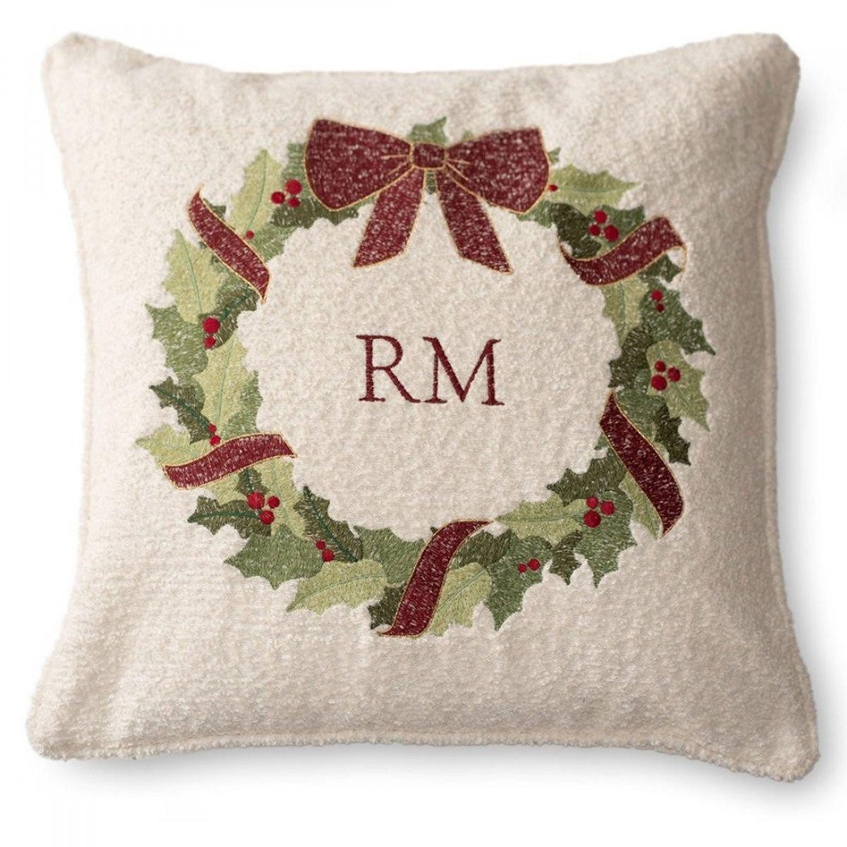Rivièra Maison Kissenhülle Kissenhülle Kranz Christmas Wreath Pillow Cover günstig online kaufen