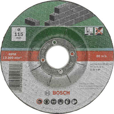 Bosch Professional Trennscheibe »Bosch Accessories C 30 S BF 2609256334 Trennscheibe gekröpft 115 mm 5 St. Stein, Beton«