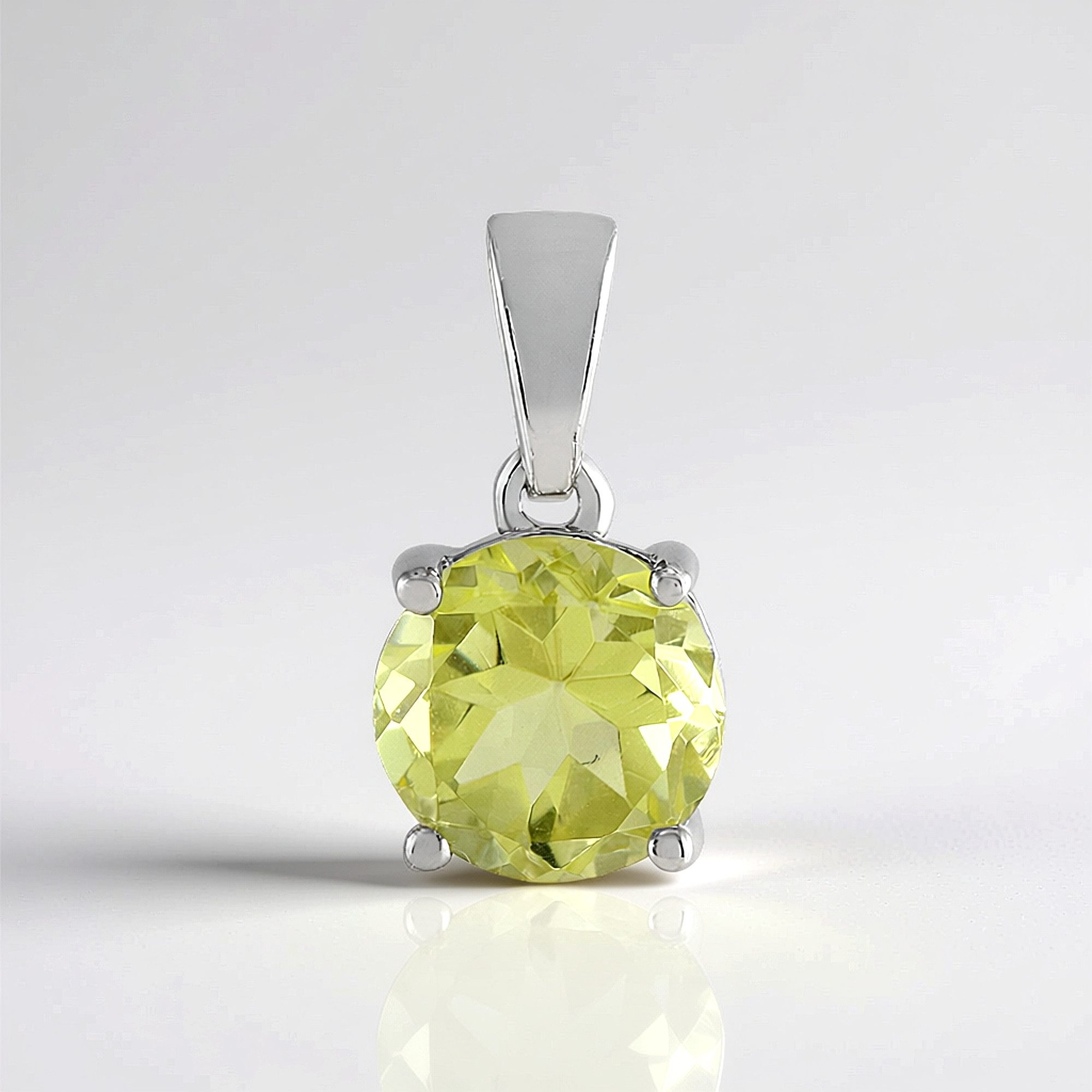 Cavill Kettenanhänger Cavill Anhänger 1,64 ct Ouro Verde Quarz, platiniertes Silber (1-tlg)