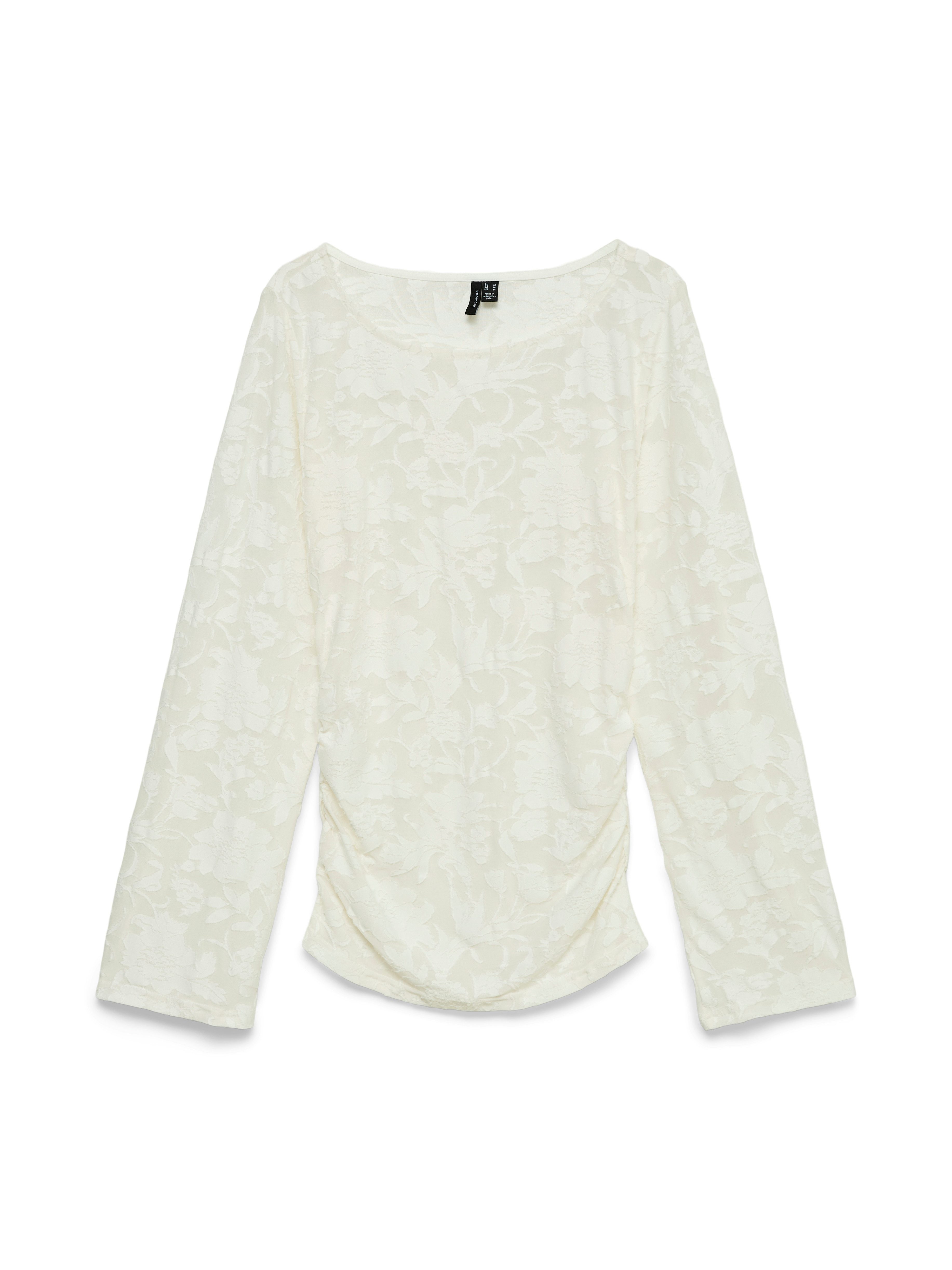 Vero Moda Langarmshirt VMLAYLA LS GATHERING TOP JRS NOOS Materialmix, regular fit