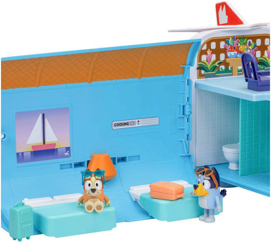 Moose Spielwelt Bluey Flugzeug 3-in-1-Verwandlungsspielset, mit Soundeffekt