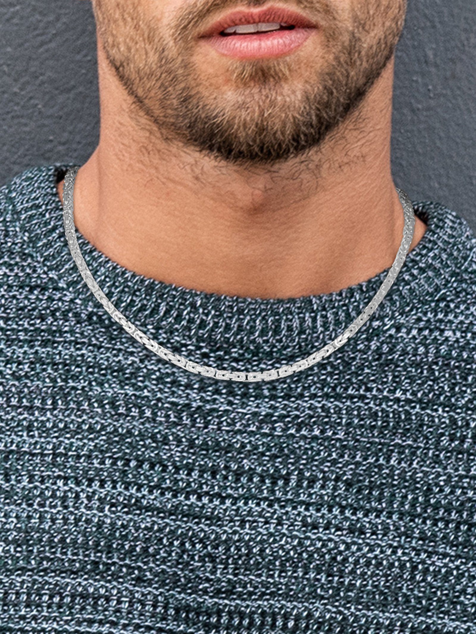 modabilé Königskette Halskette ohne Anhänger ROYAL, 2,8mm Herren Kette - 40 günstig online kaufen