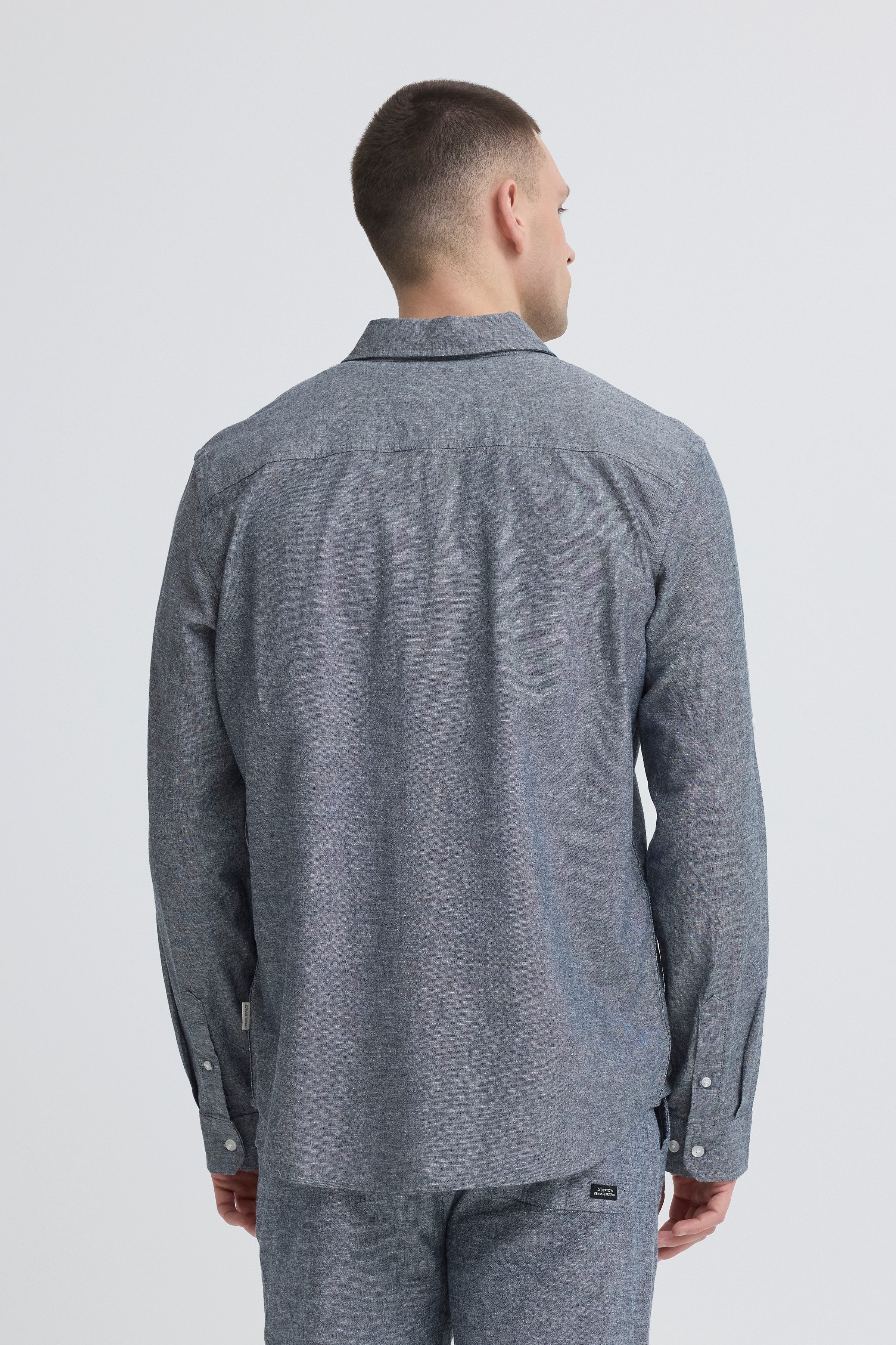 Blend Langarmhemd BHABAN SHIRT PP NOOS mit normalem Hemdkragen, Regular Fit, in Leinenoptik