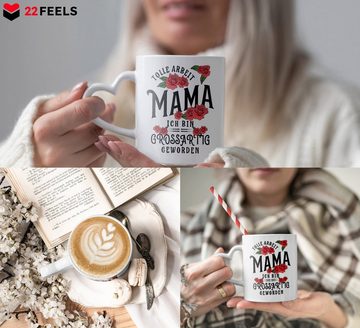 22Feels Tasse Mama Geschenk Muttertag Mutter Geburtstag Kaffee Frauen Weihnachten, Keramik, Made In Germany, Spülmaschinenfest, Herzhenkel