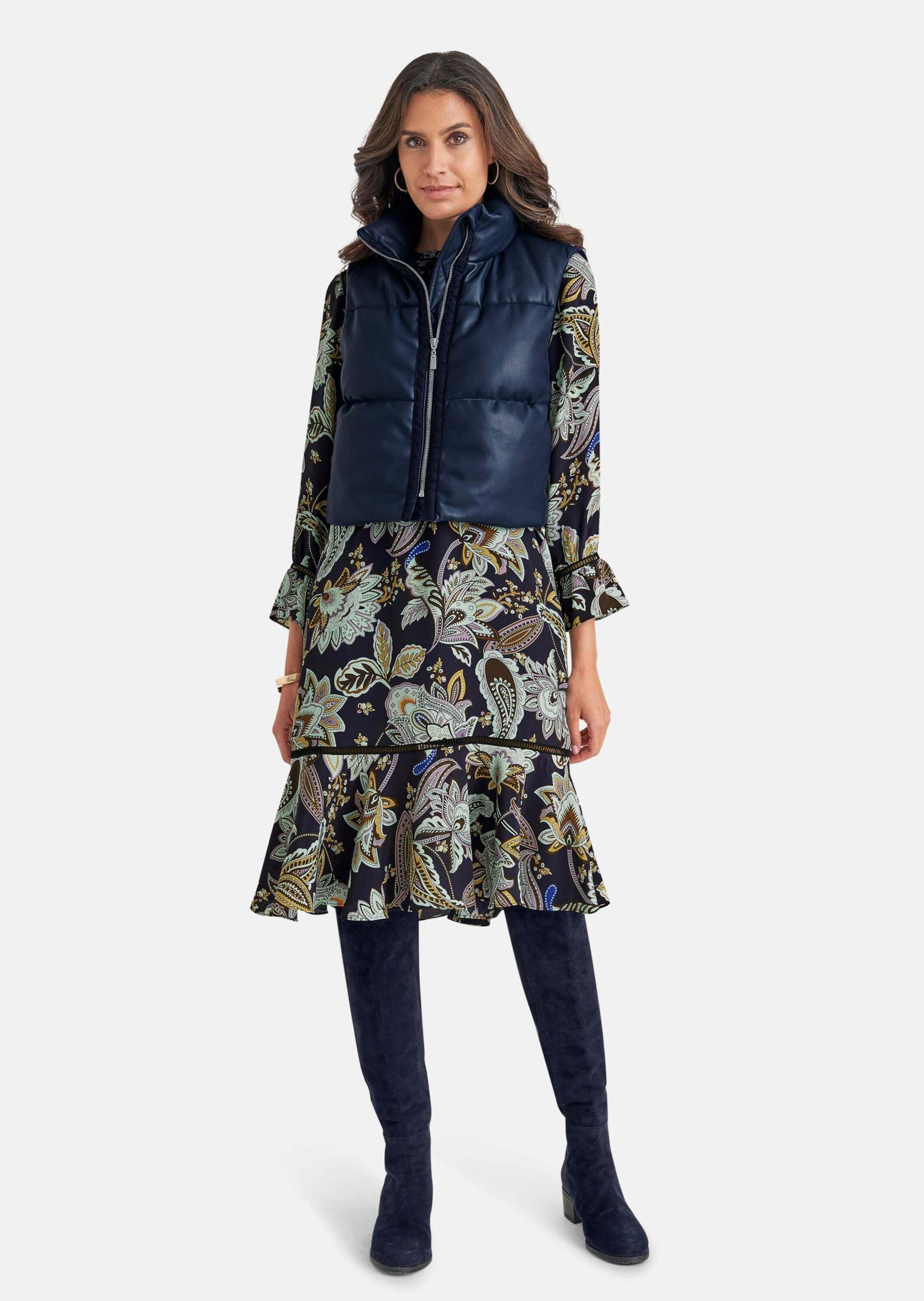 MADELEINE Kurzweste Kurze Steppweste in Lederoptik günstig online kaufen