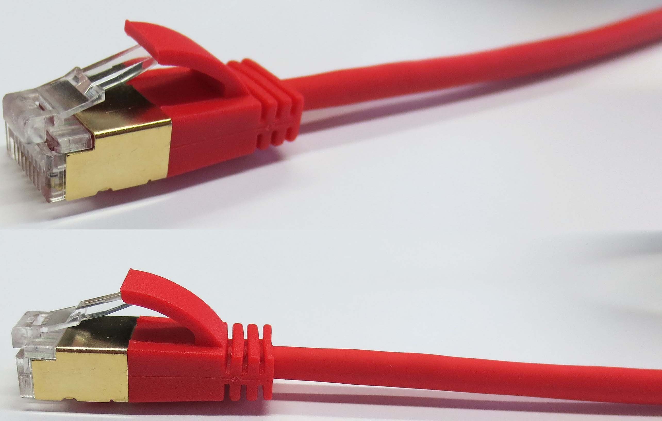 WANTEC WANTEC Patchkabel CAT7 extradünn (Stecker CAT6A) SSTP rot 2,0m Netzwerkkabel