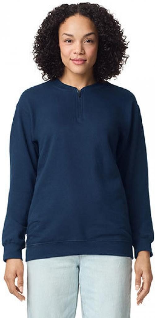 Gildan Sweatshirt Softstyle® Midweight Adult Fleece 1/4 Zip Sweatshirt Damen
