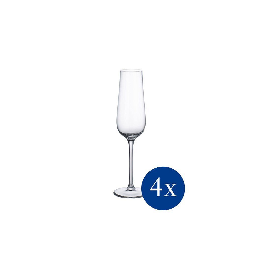 Villeroy & Boch Gläser-Set Purismo Specials Champagnerkelch Set 4 tlg, Glas