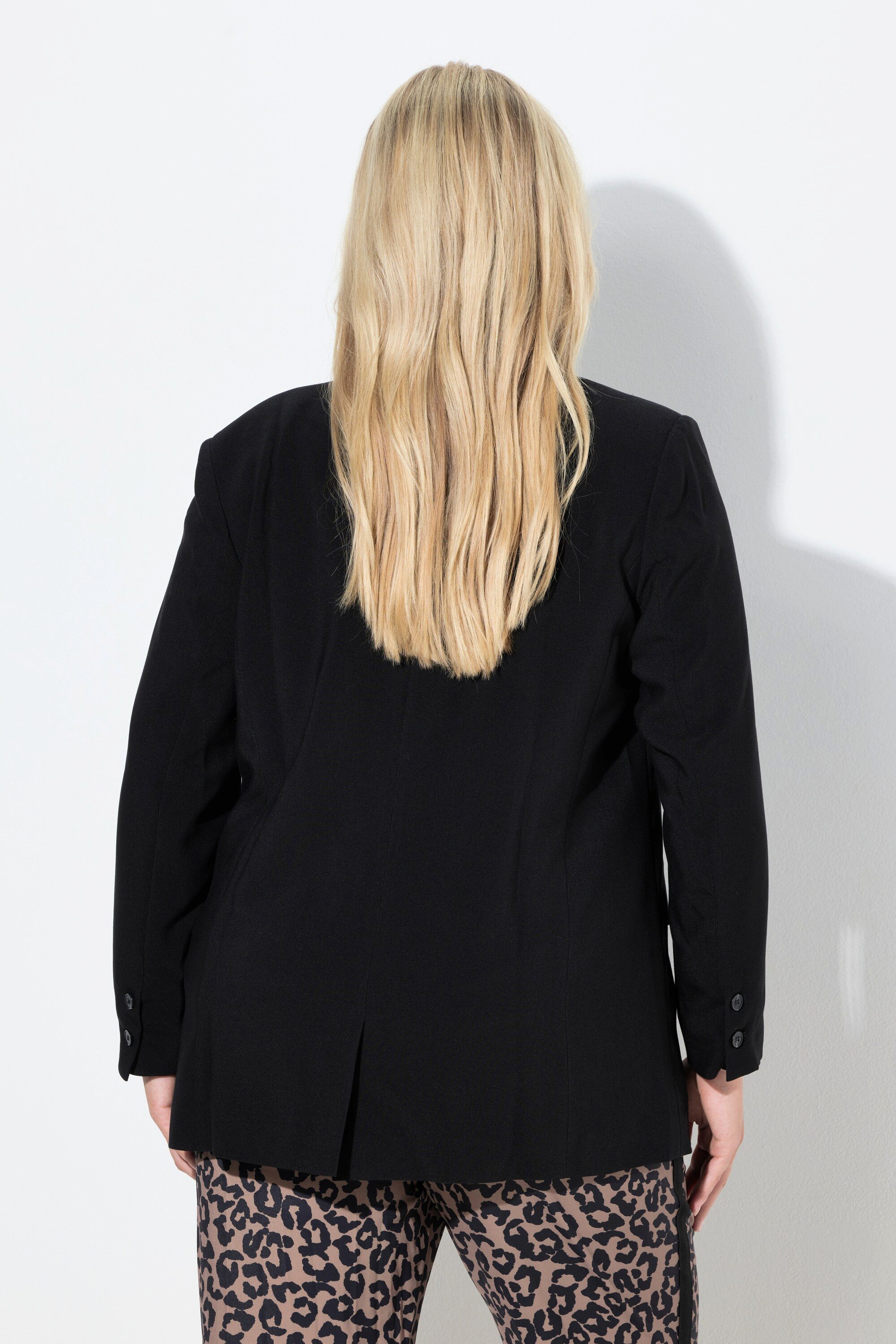 Ulla Popken Blusenblazer Blazer Oversized Reverskragen Rückenschlitz