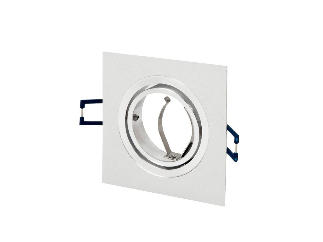 LED-Line LED Einbaustrahler LEDOM Einbaustrahler max 35W Spot schwenkbar IP20 Downlight eckig weiß, Kein Leuchtmittel enthalten, weiß gebürstet