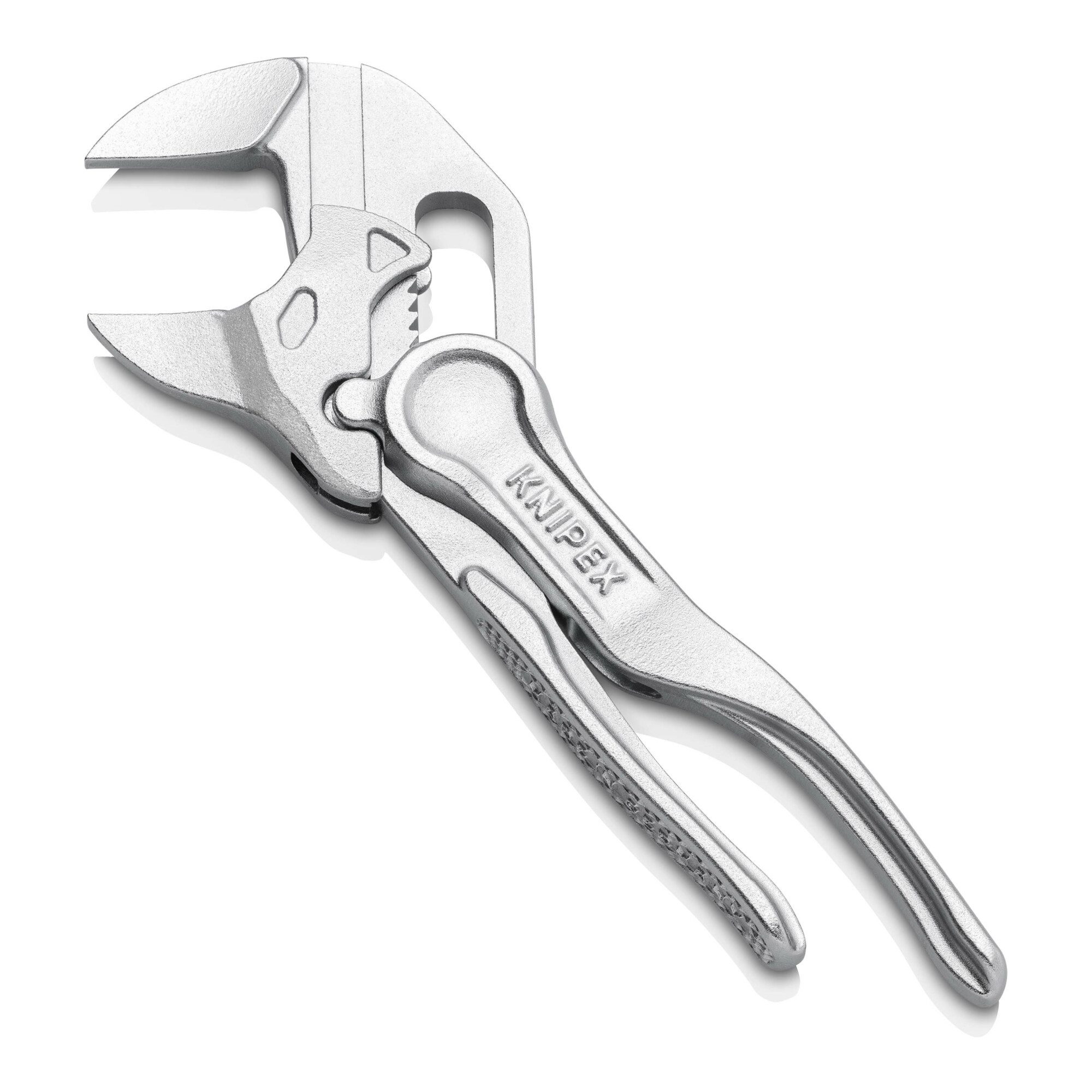 Knipex Wasserpumpenzange KNIPEX 86 04 100 Zangenschlüssel XS Zange und Schraubenschlüssel in ei