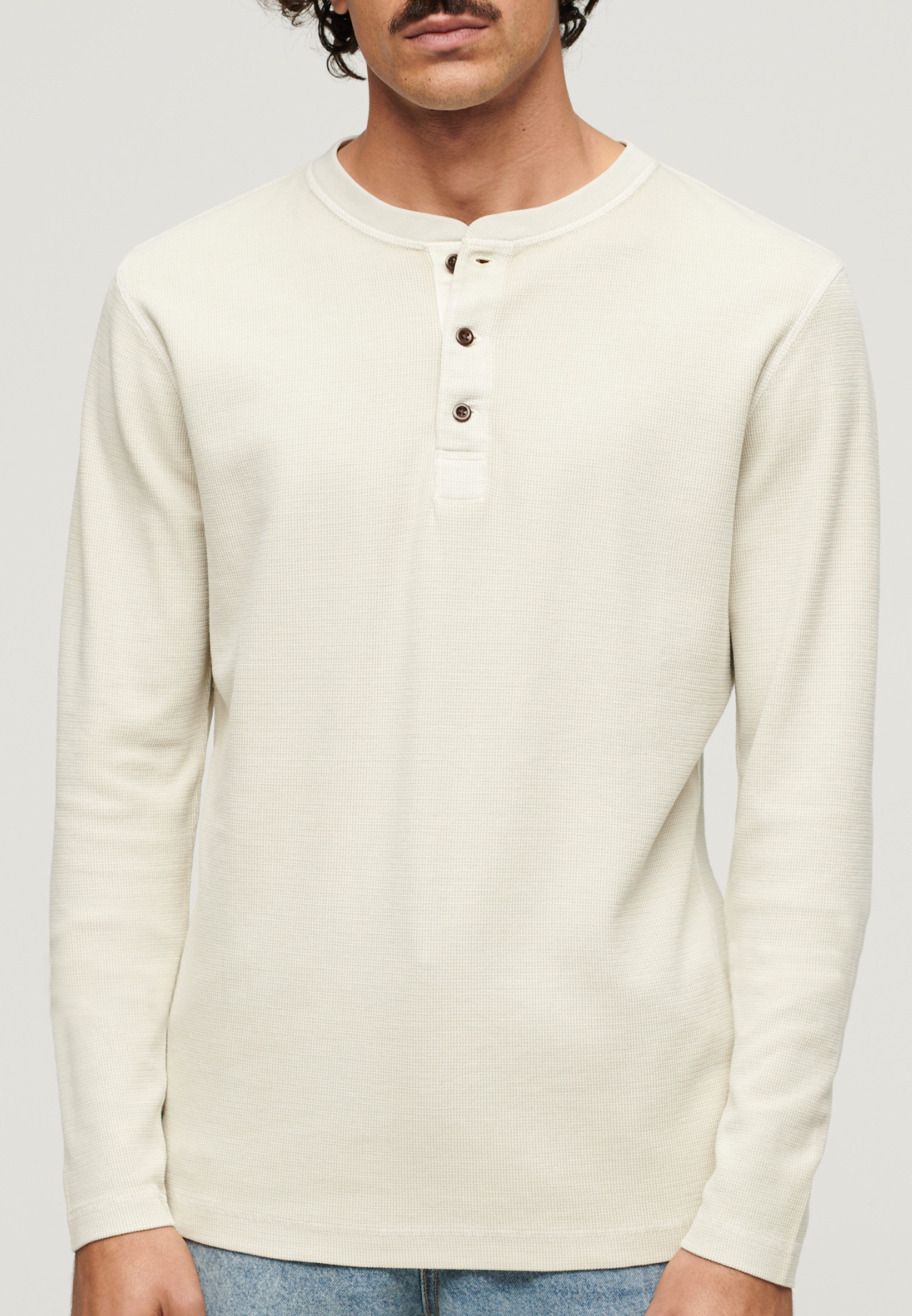 Superdry Langarmshirt WAFFLE LONG SLEEVE HENLEY günstig online kaufen