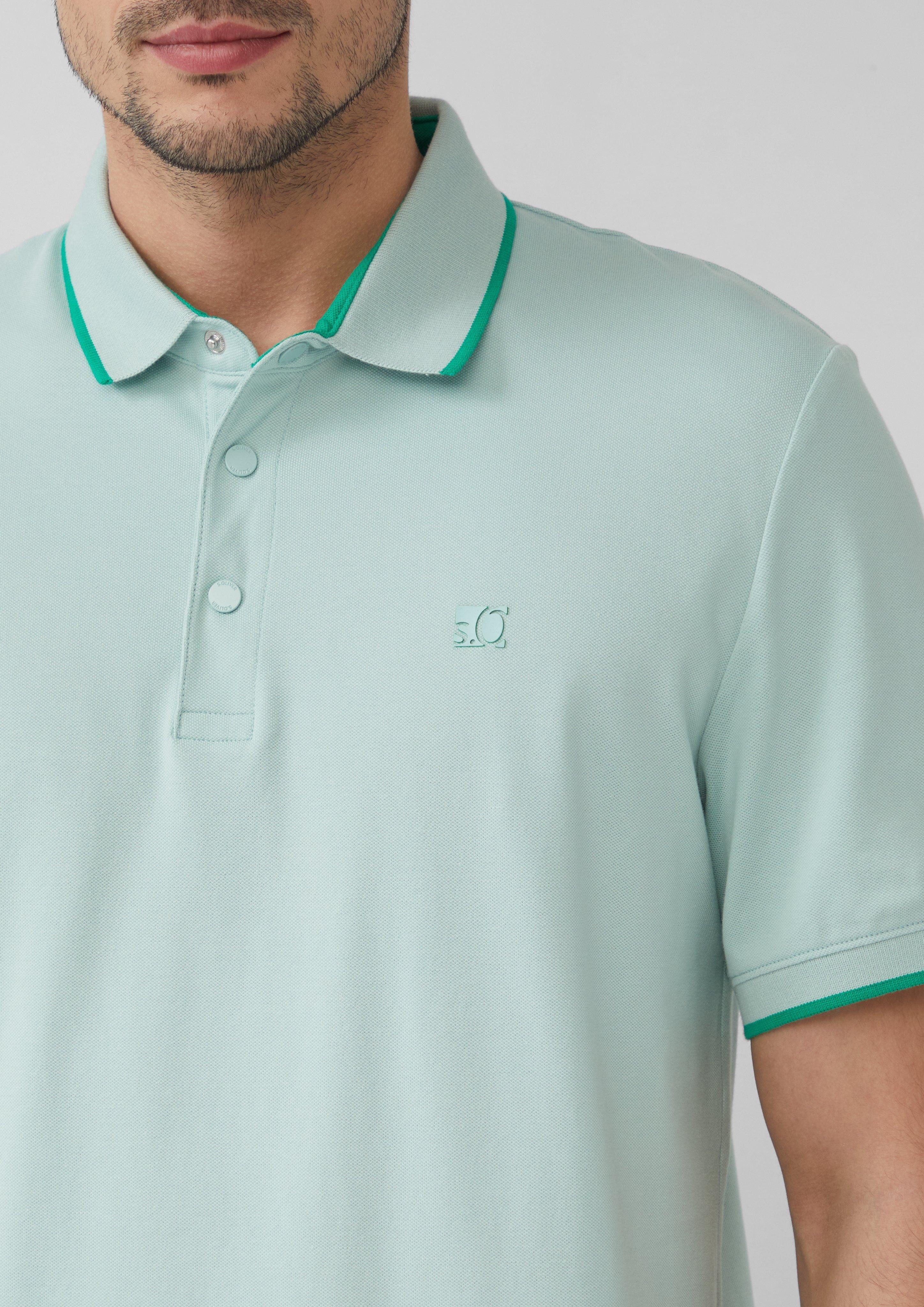 s.Oliver Kurzarmshirt Sportives Piqué-Poloshirt mit Kontrast-Details günstig online kaufen