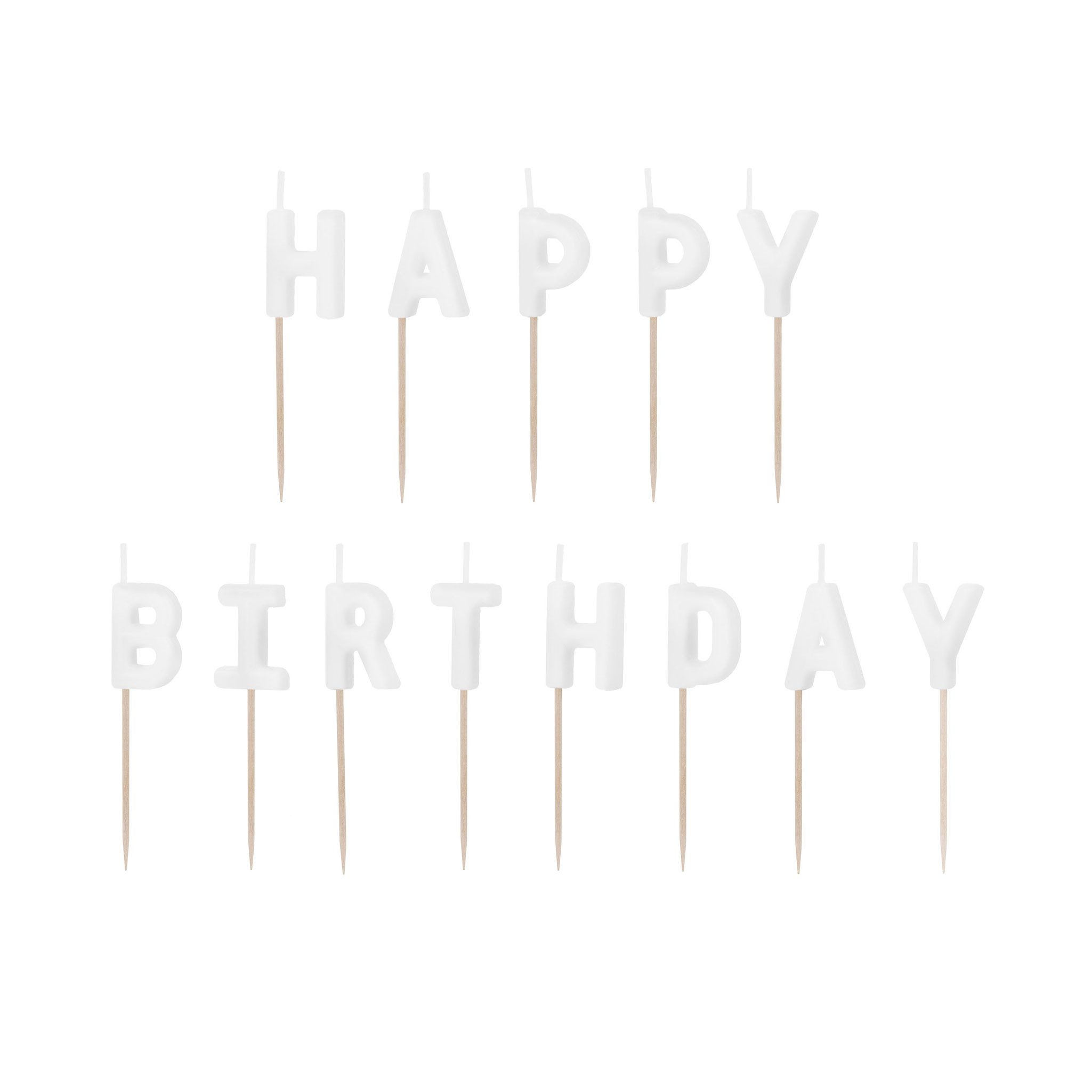 partydeco Geburtstagskerze, Geburtstagskerzen Happy Birthday 2,5cm günstig online kaufen