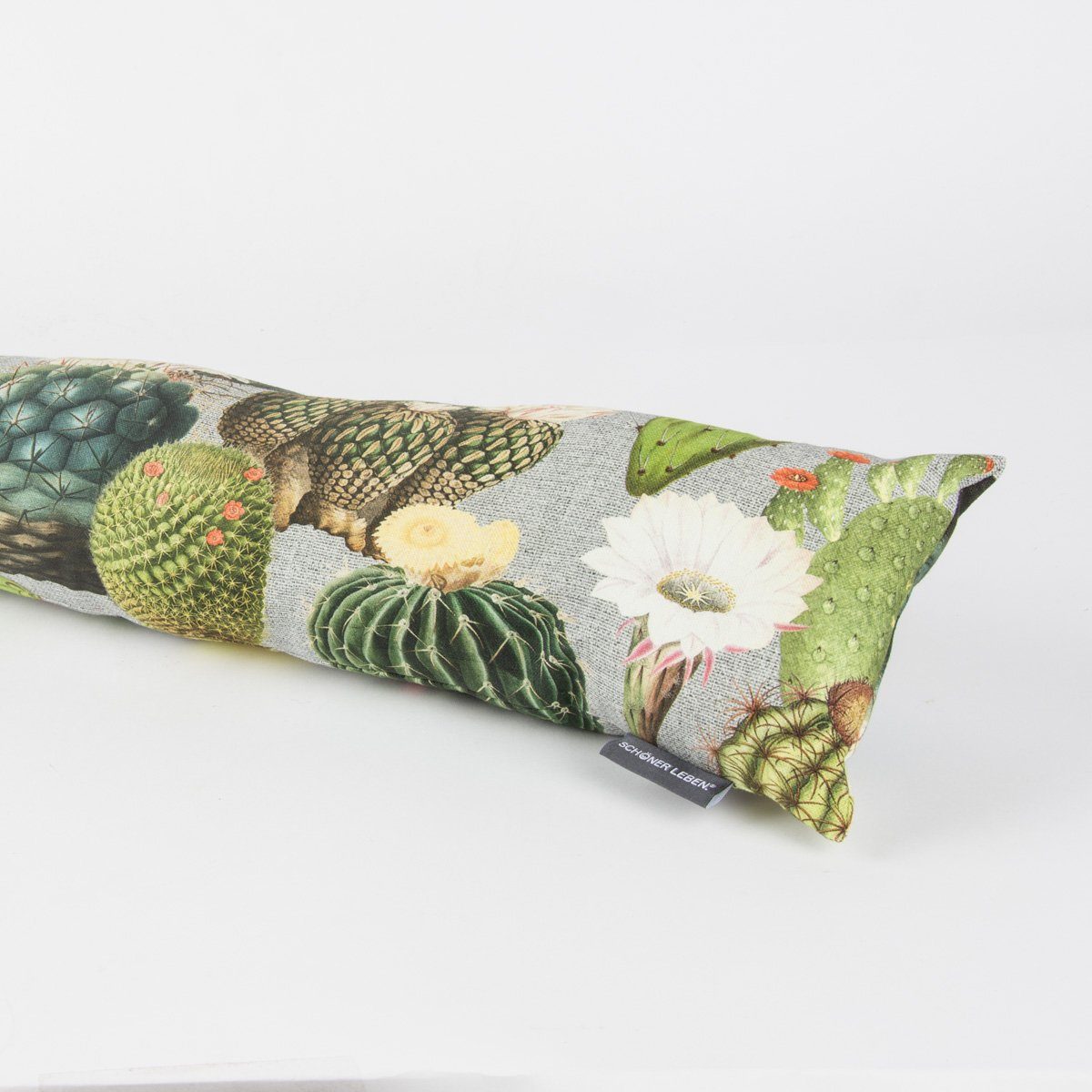 SCHÖNER LEBEN. Zugluftstopper Zugluftstopper Kakteen grau grün div. Größen, handmade