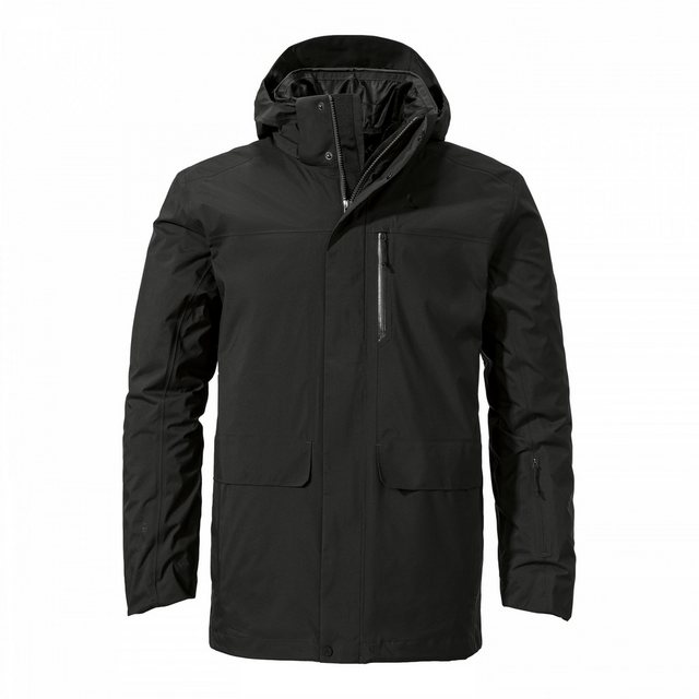 Schöffel Country Winterjacke Schöffel Herren 3in1 Parka Barth 23791 schwarz günstig online kaufen