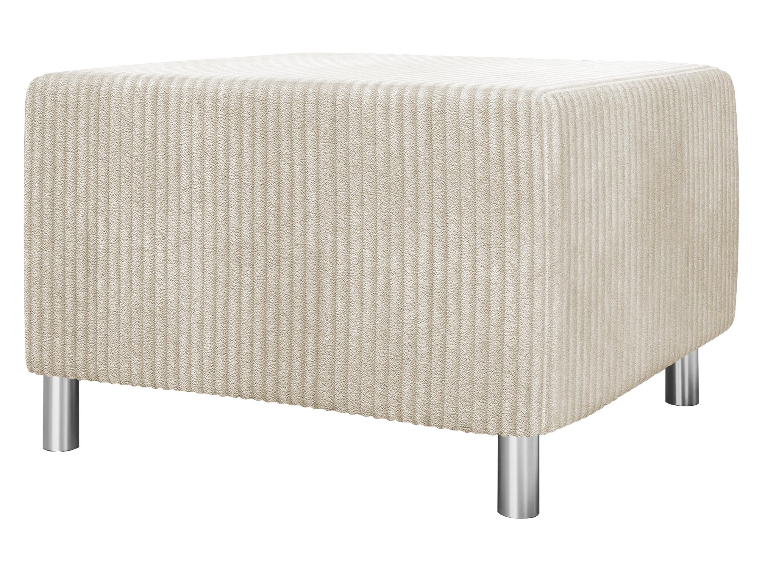 MIRJAN24 Polsterhocker Dover Cord, 65x56x42 cm