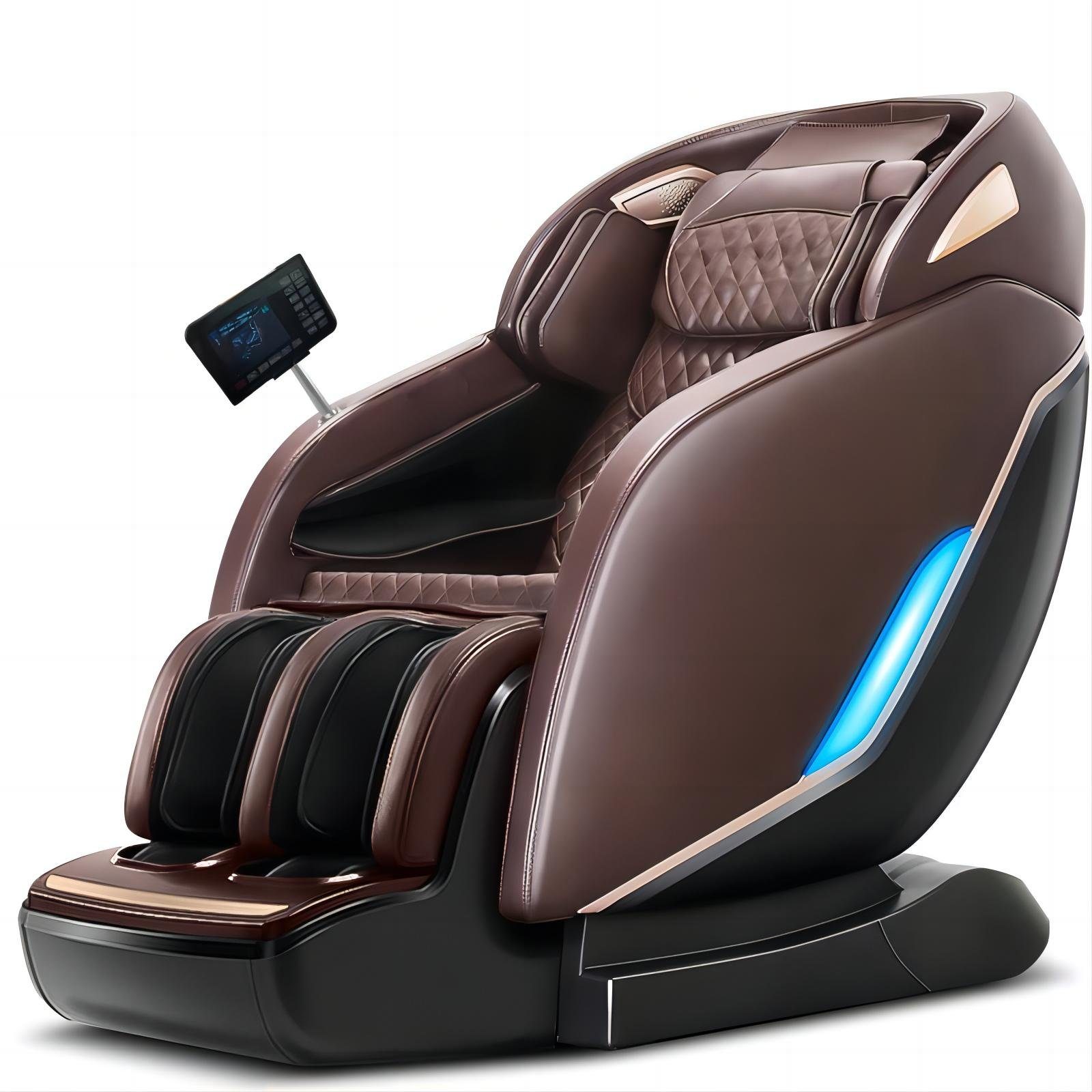 Salottini Massagesessel Designer Modell Basel, Wärmefunktion, Liegefunktion Bluetooth-Audio, Massagesessel Sessel Luxus