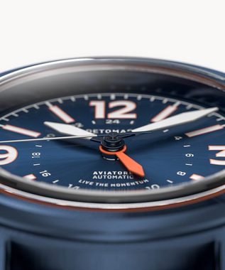 DETOMASO Automatikuhr AVIATORE AUTOMATIC GMT BLUE ORANGE