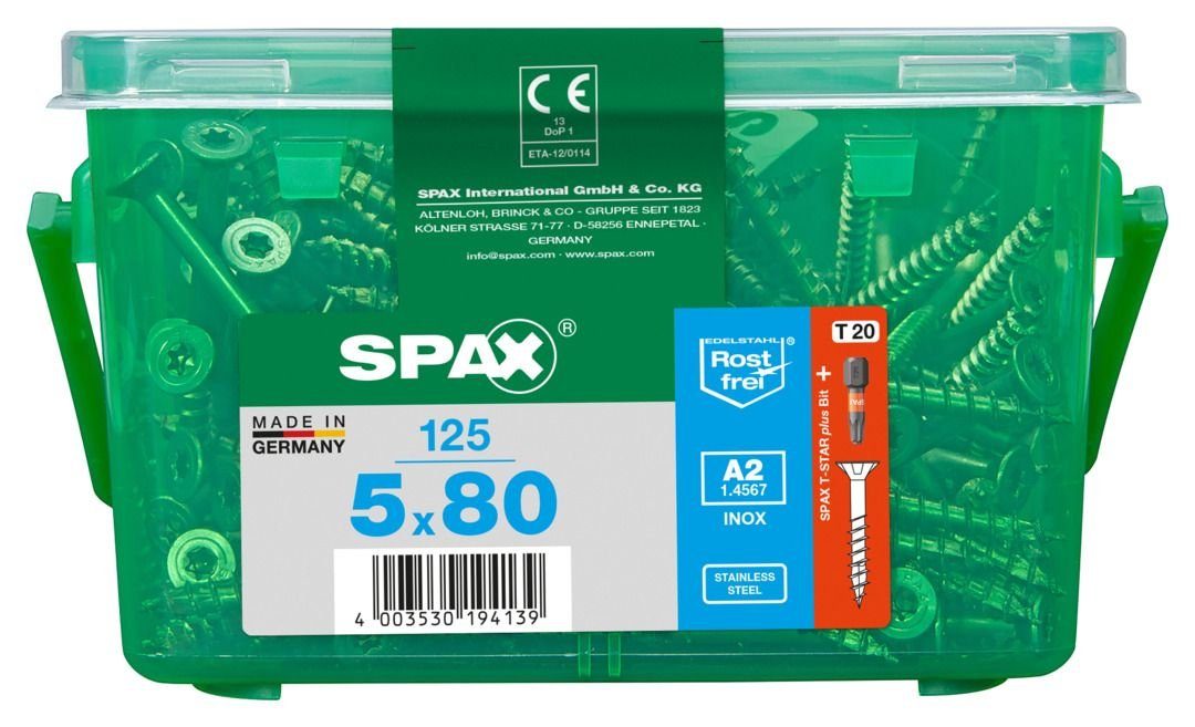 SPAX Holzbauschraube Spax Universalschrauben 5.0 x 80 mm TX 20 - 125