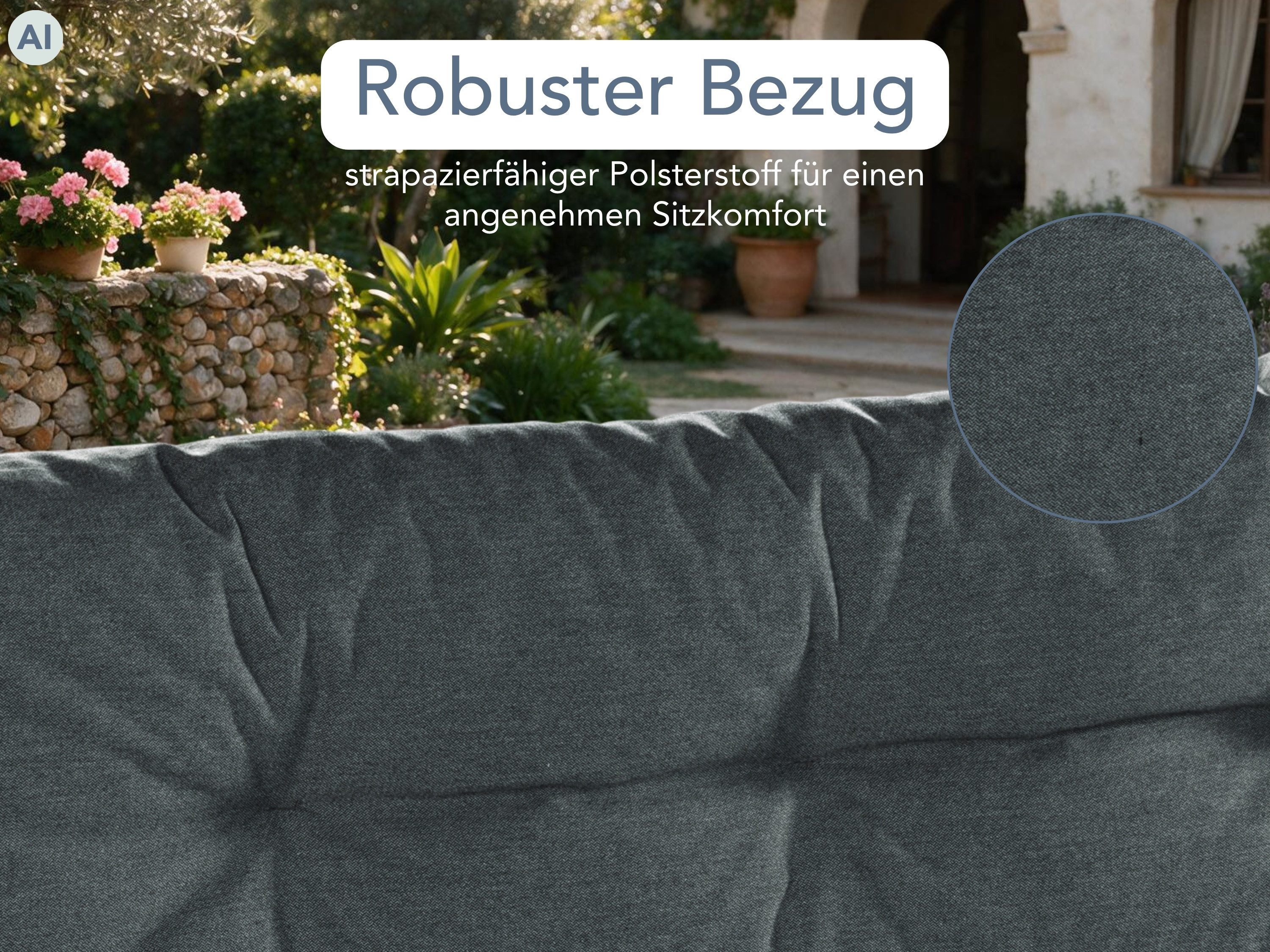 XDREAM Palettenkissen Sitzkissen, Rückenkissen und Seitenkissen (Einzeln oder als Set), passend für handelsübliche Europaletten/ Indoor & Outdoor geeignet – Bild 3 von 5