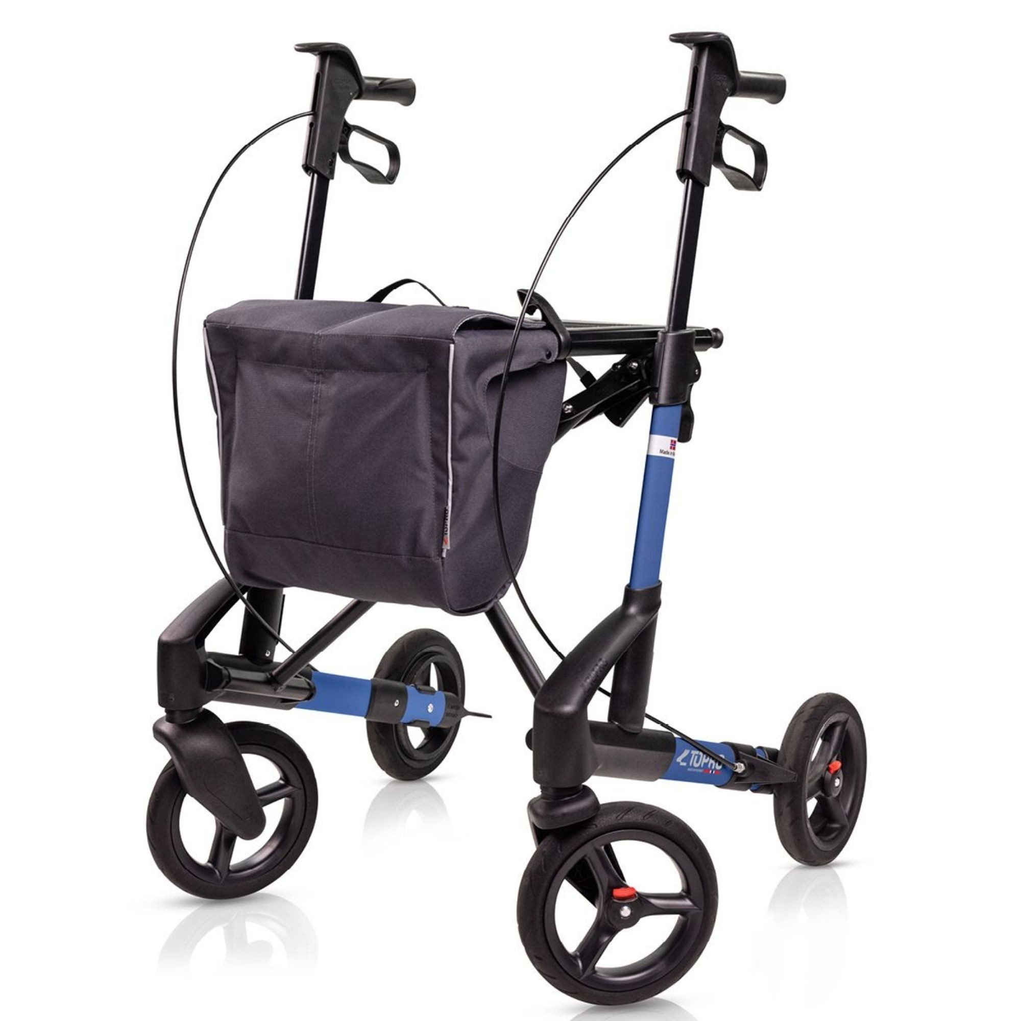 Topro Rollator Troja 5G Black Series, für Indoor und Outdoor, Größe M, Ozeanblau