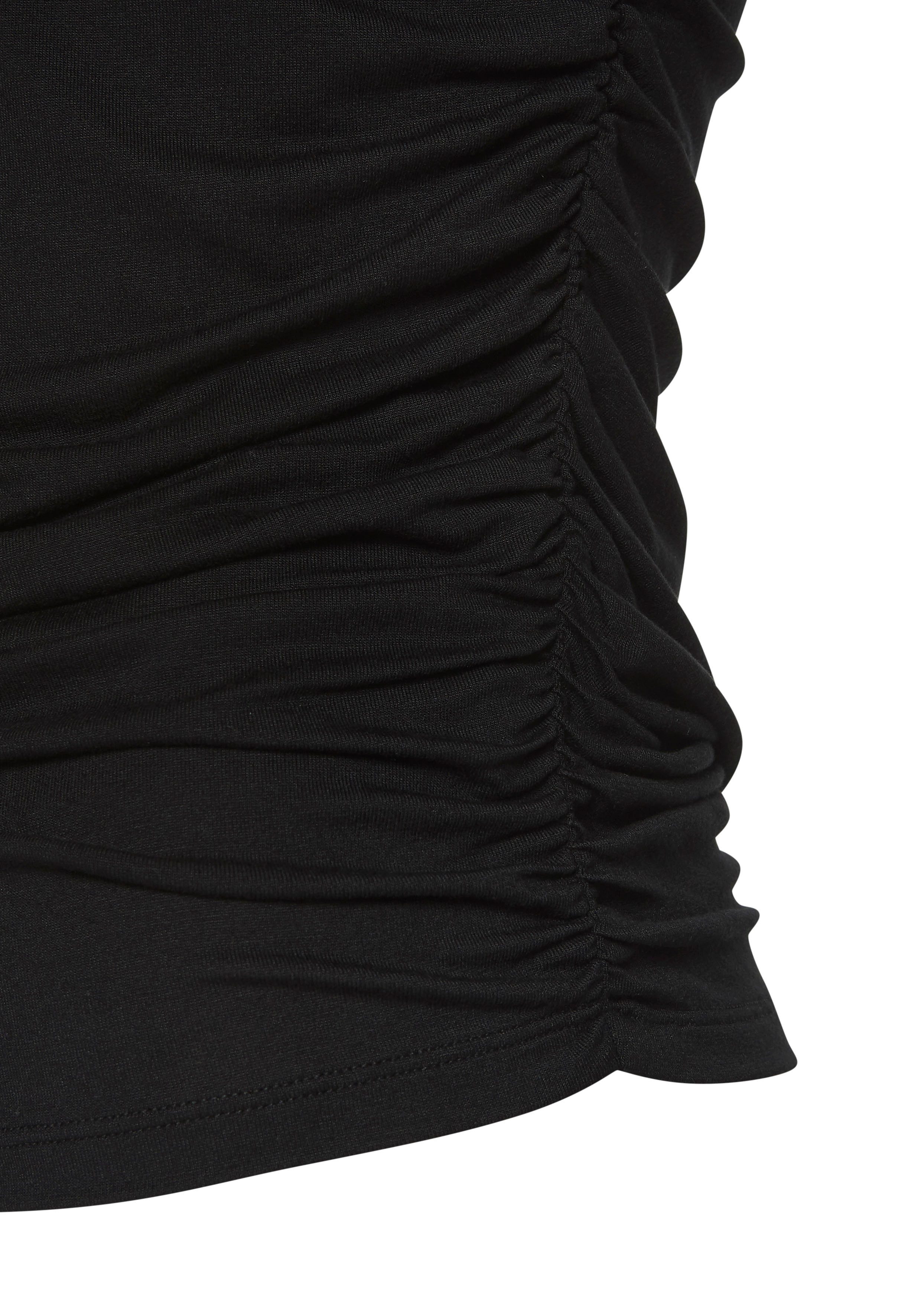 Buffalo T-Shirt mit seitlicher Raffung, Jerseyshirt, Basic