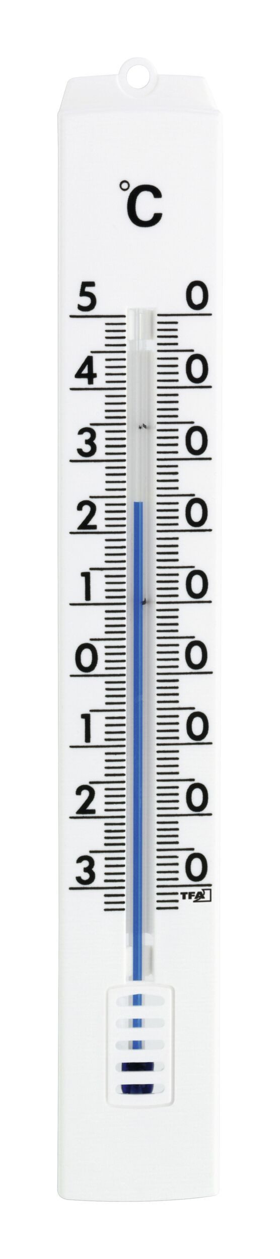 TFA Dostmann Raumthermometer, Innen-Außen Thermometer Kunststoff, weiß