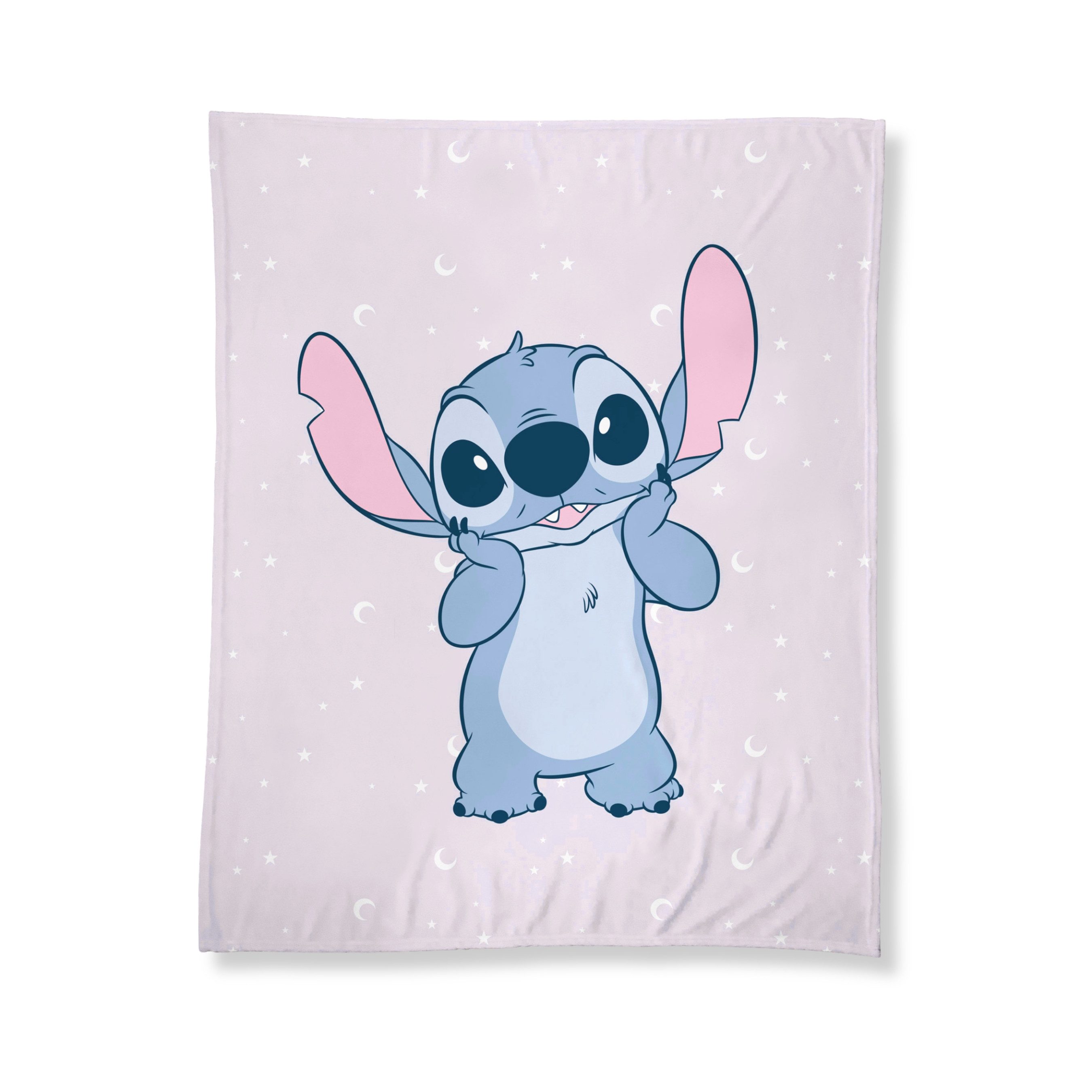 Kinderdecke Disney Stitch, flauschige Kuscheldecke mit Stitch Motiv, 125 × 150 cm, MTOnlinehandel, weiche flauschige Decke für gemütliche Kuschelstunden