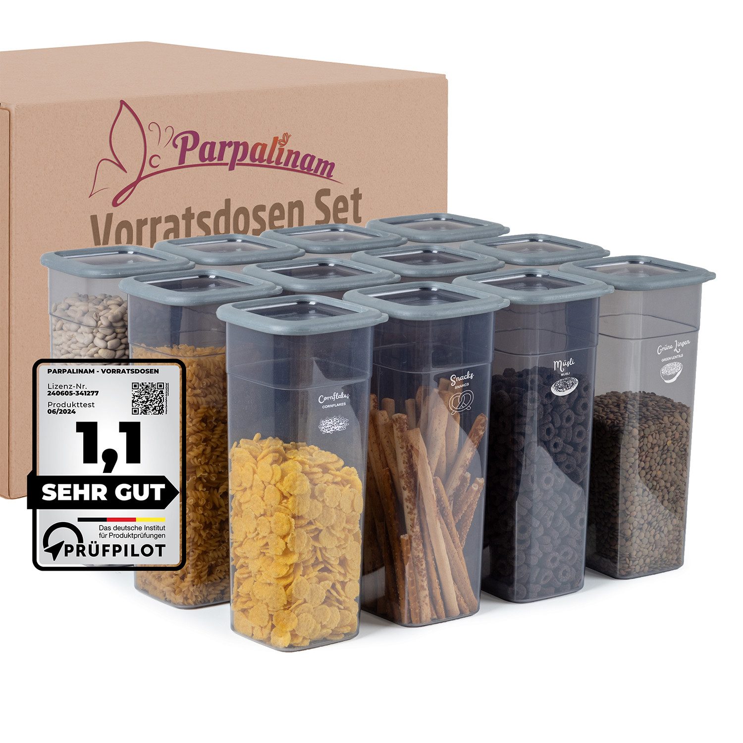 Parpalinam Vorratsdose Vorratsdosen mit Deckel Luftdicht Aufbewahrungsboxen Frischhaltedosen, (Spar-Set, Vorratsdosen mit Deckel)