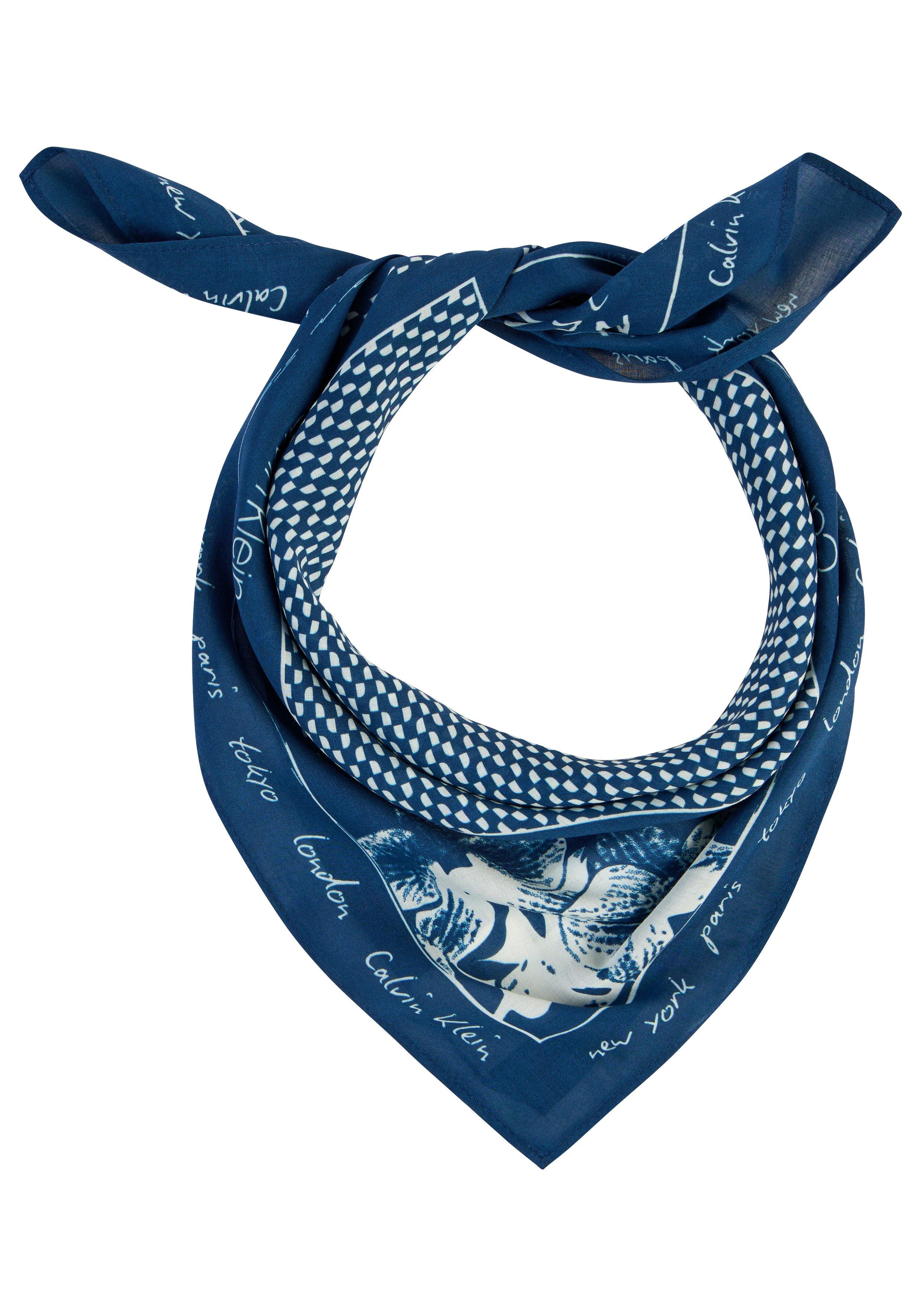 Calvin Klein Modetuch GRAPHIC PRINT BANDANA, Onesize mit Muster