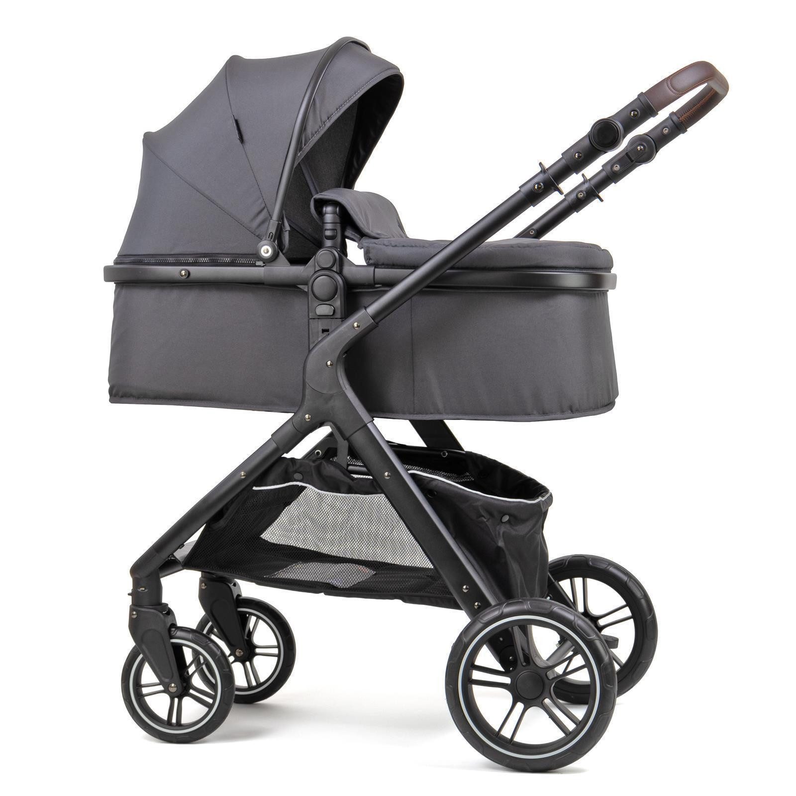 Pixini Kombi-Kinderwagen Pixini Nelio Kinderwagen 3in1 Set, Sonnenverdeck – Bild 2 von 5