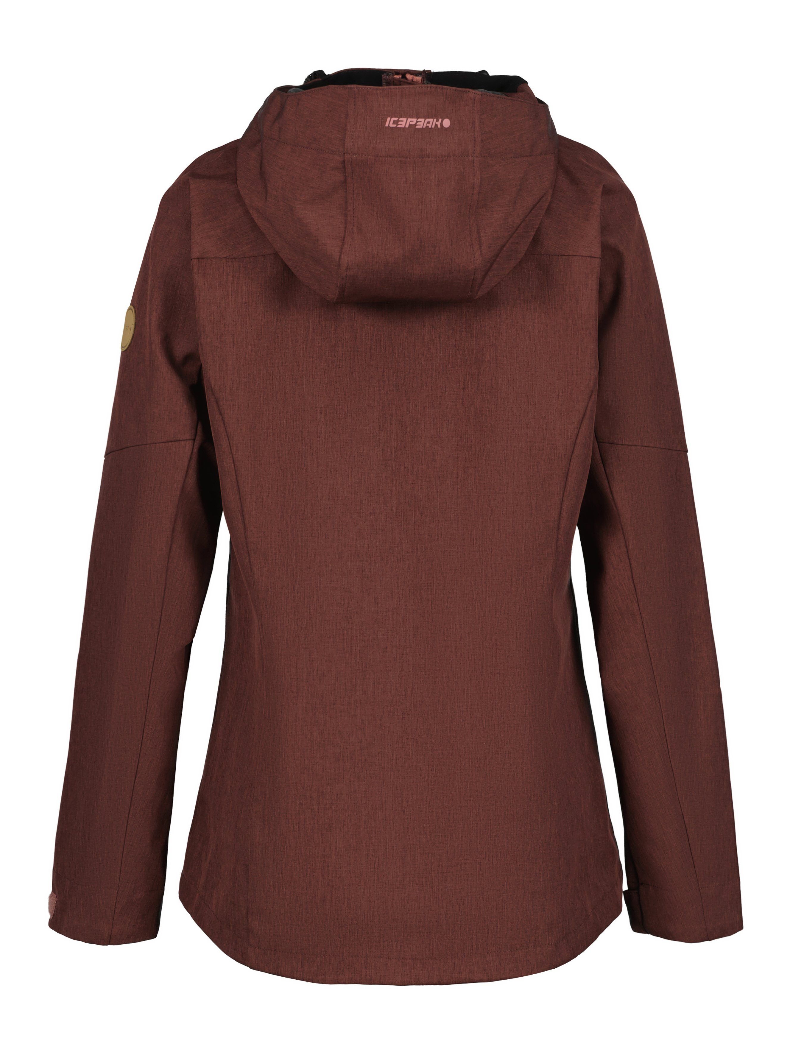 Ärmel mit am Markenlabel mahogany Softshelljacke Icepeak METZ ICEPEAK