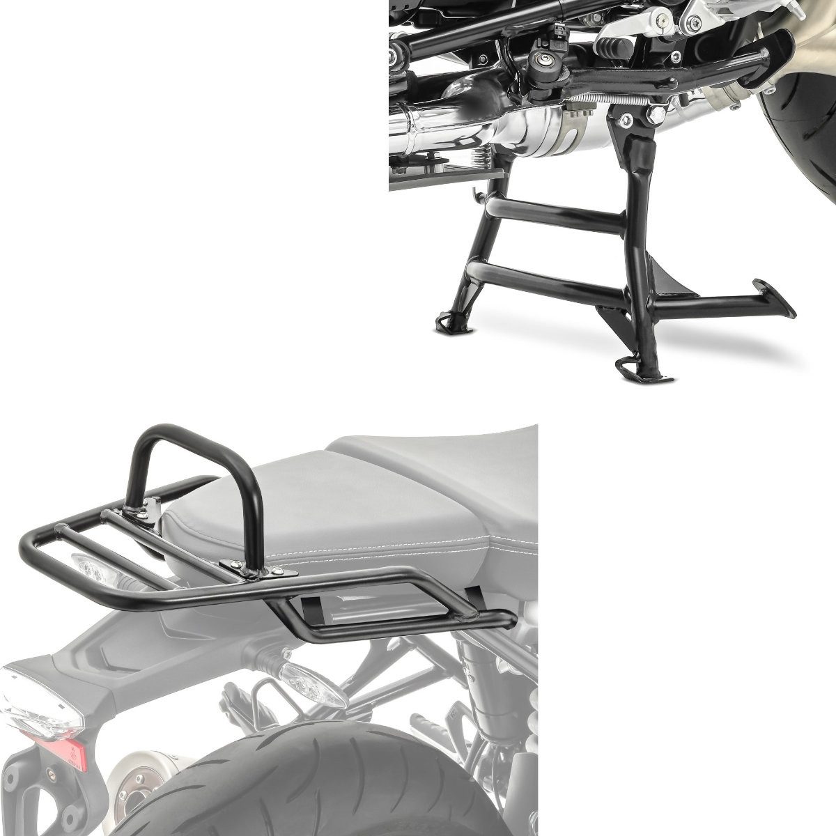 ConStands Motorrad-Hauptständer Set Hauptständer und Gepäckträger passend für BMW R NineT / Pure 14-23