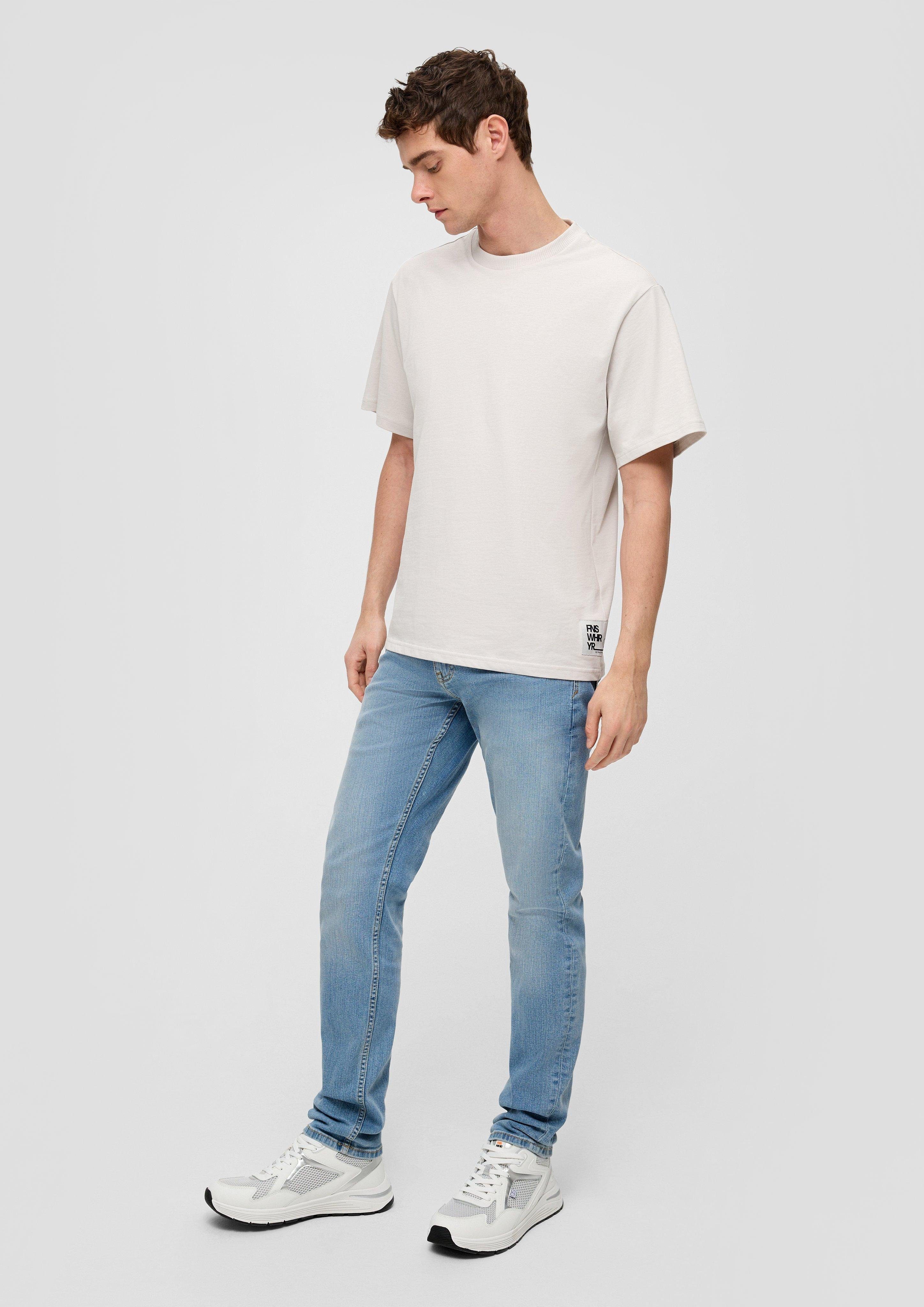 QS Stoffhose Jeans Shawn / Slim Fit / Mid Rise / Slim Leg Waschung