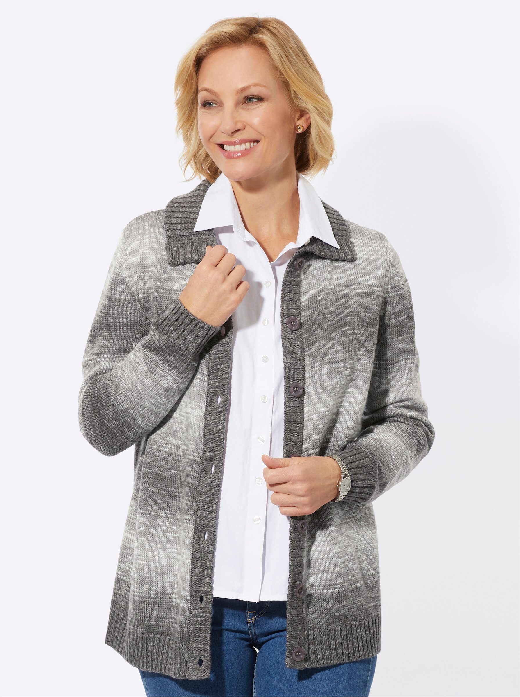 Witt Strickjacke Strickjacke Langarm Jersey