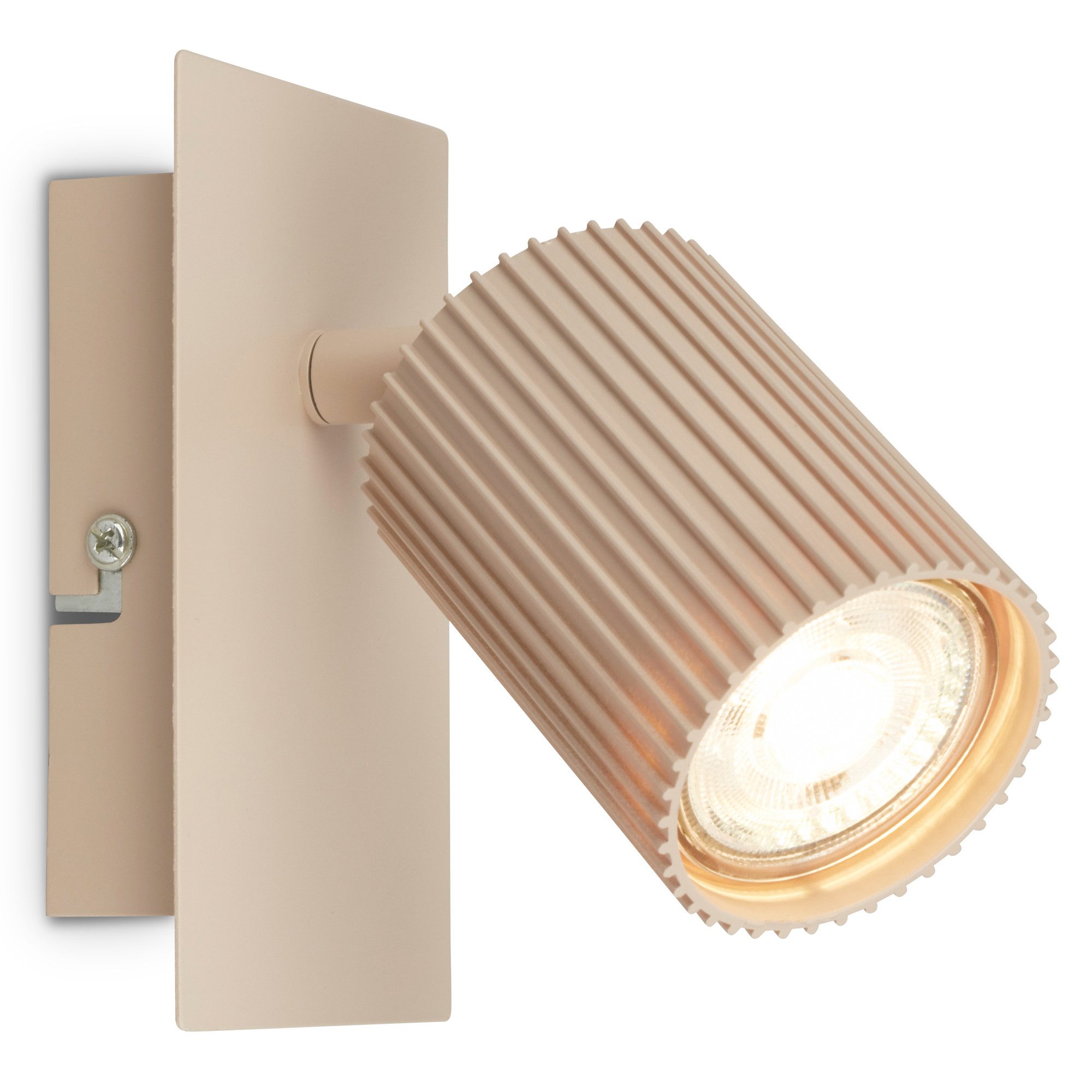 Briloner Leuchten LED Deckenspot Deckenleuchte Wandleuchte schwenkbar GU10 Deckenlampe Wohnzimmer Flur, 1-flammig, ohne Leuchtmittel, Abhängig vom Leuchtmittel, Schwarz, Beige, Coffee-Warmgrey, Wohnzimmer, Flur, Büro