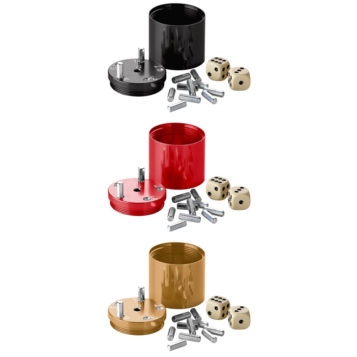 BestSaller Spiel SUPER SIX, Würfelspiel, 36 Spielstäbchen & 2 Würfel