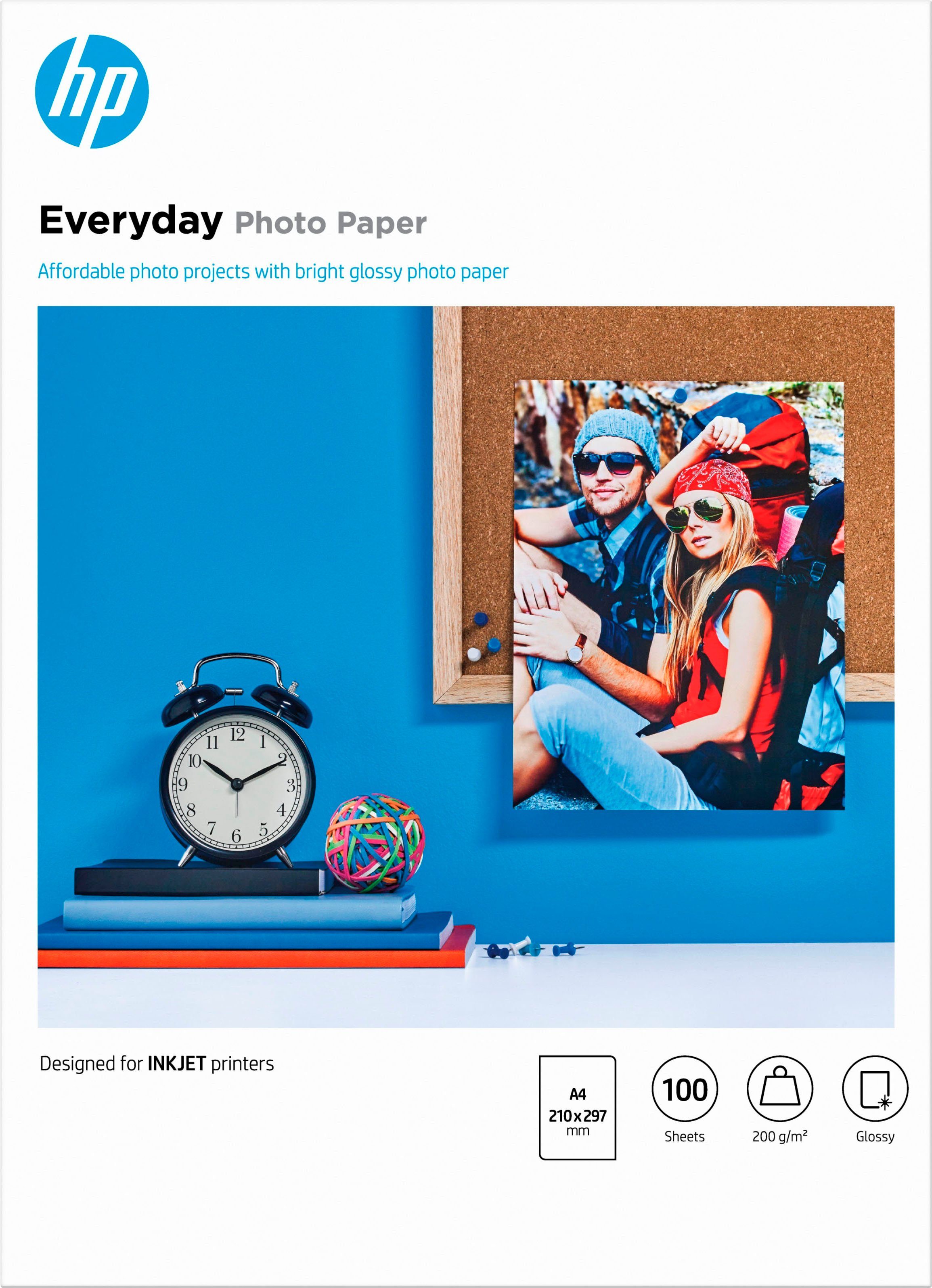 HP Фотопапір Everyday glänzend - A4 (210 x 297 mm) - 100 Blatt