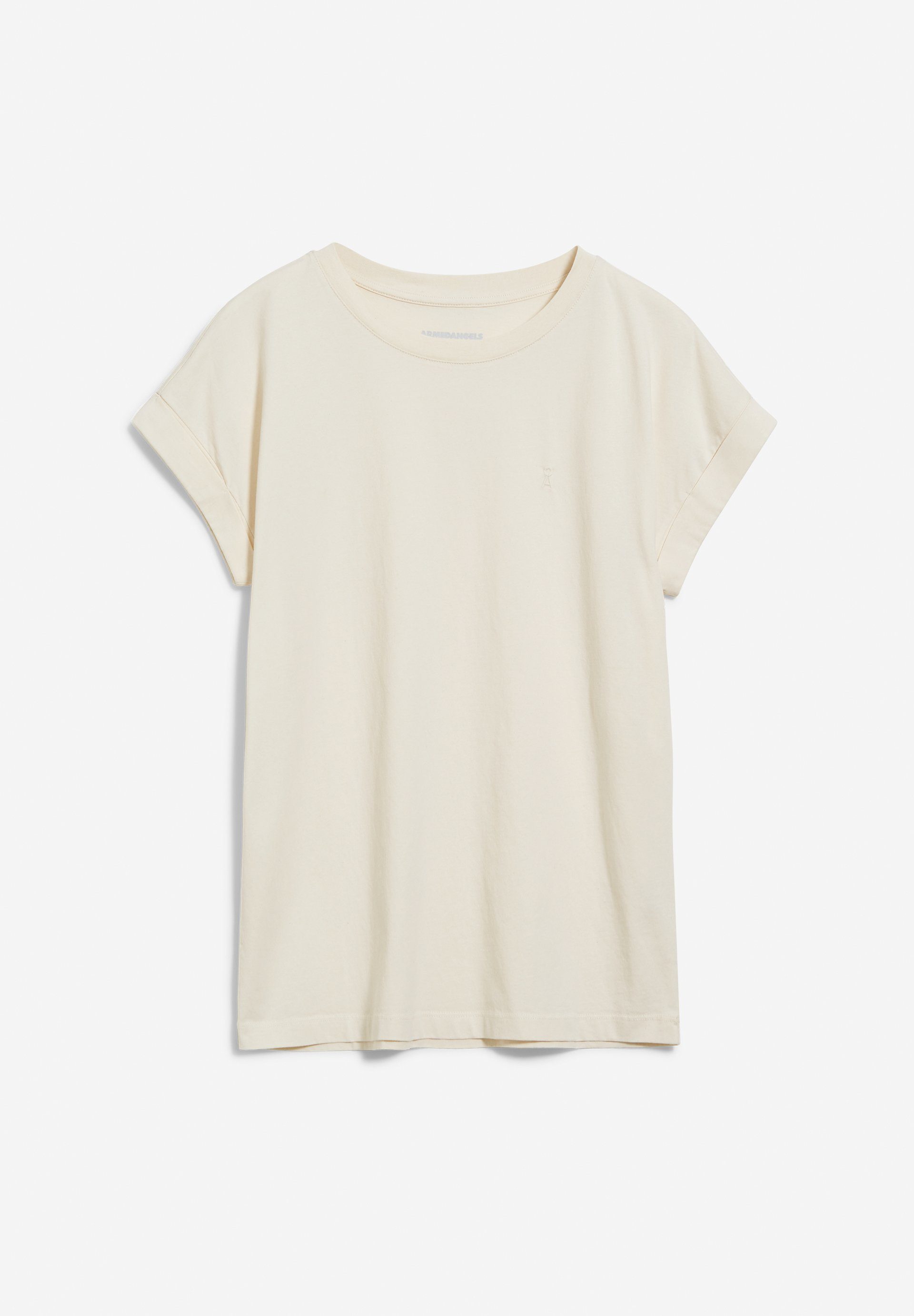 Loose T-Shirt undyed Fit aus empty IDAARA Damen Armedangels (1-tlg) T-Shirt Bio-Baumwolle